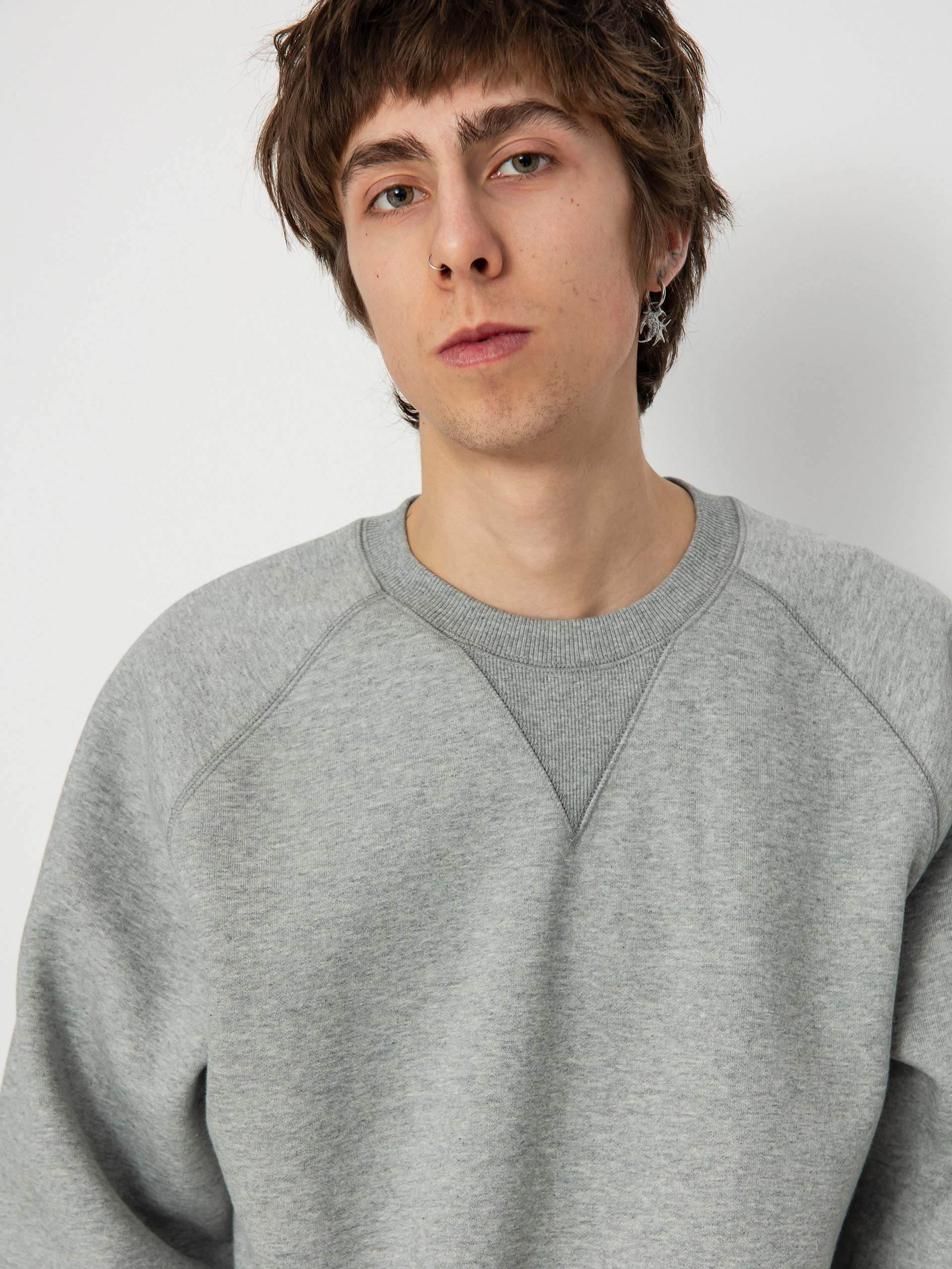 Mikina Carhartt WIP Chase (grey heather/gold)