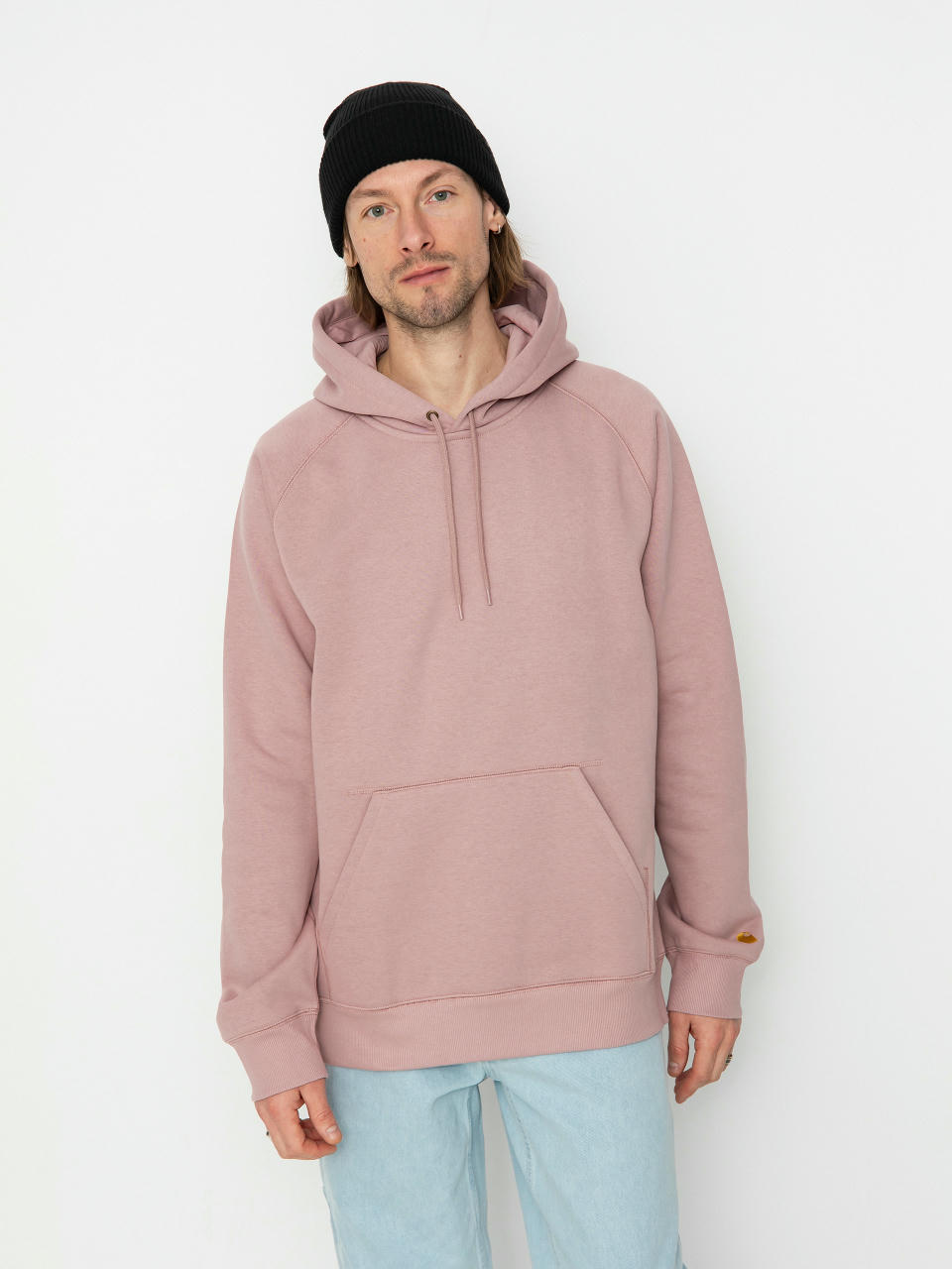 Mikina s kapucňou Carhartt WIP Chase HD (glassy pink/gold)