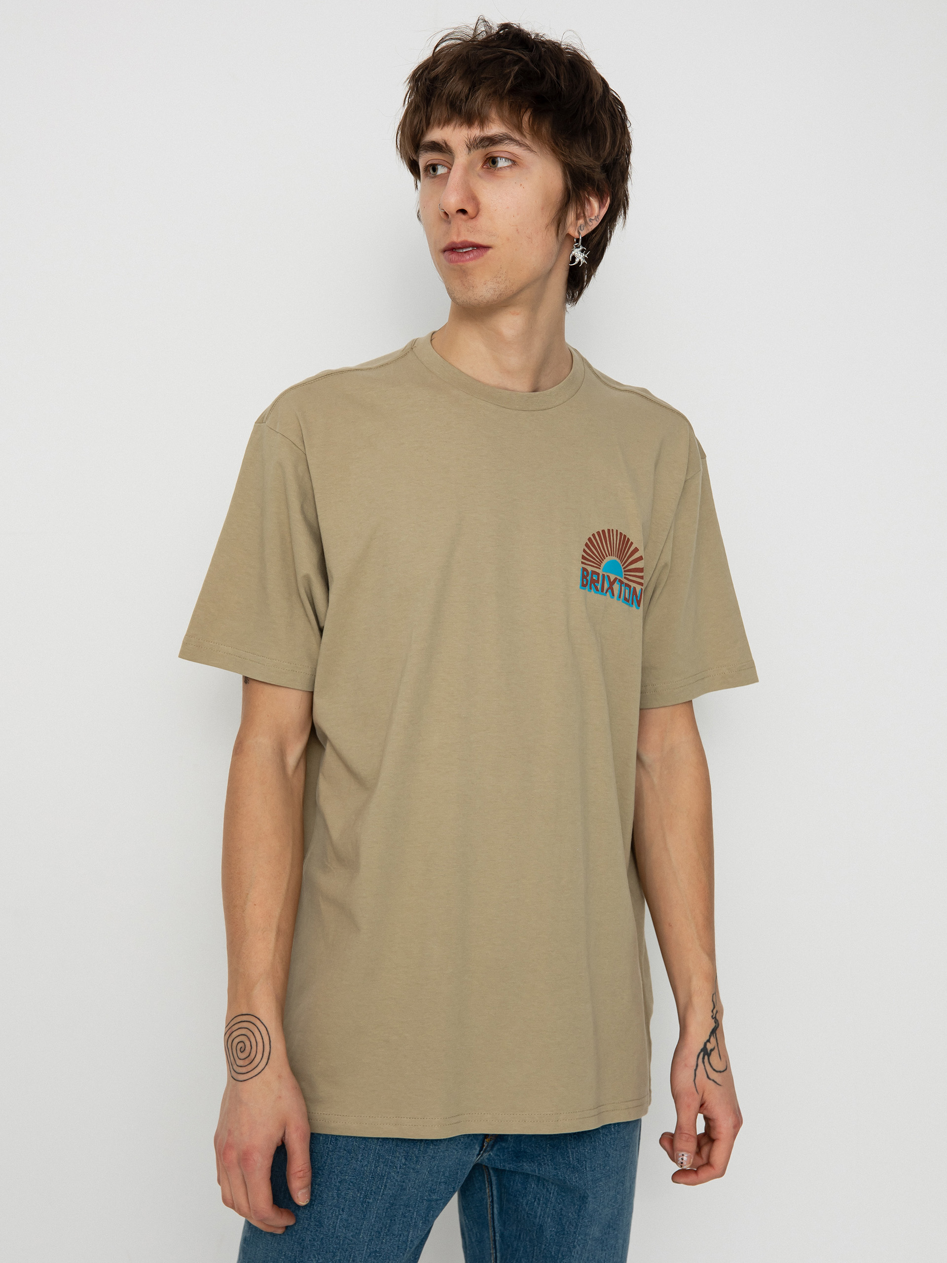 Tričko Brixton Fairview Tlrt (oatmeal)