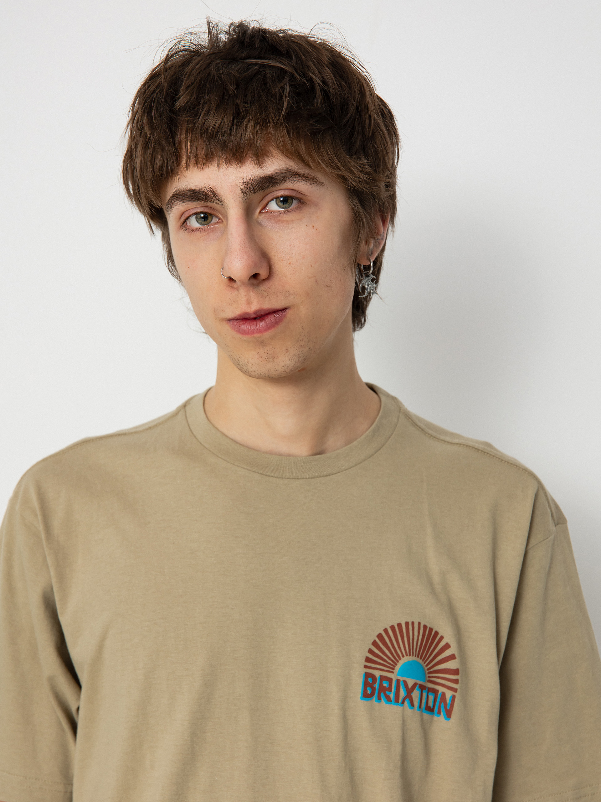 Tričko Brixton Fairview Tlrt (oatmeal)