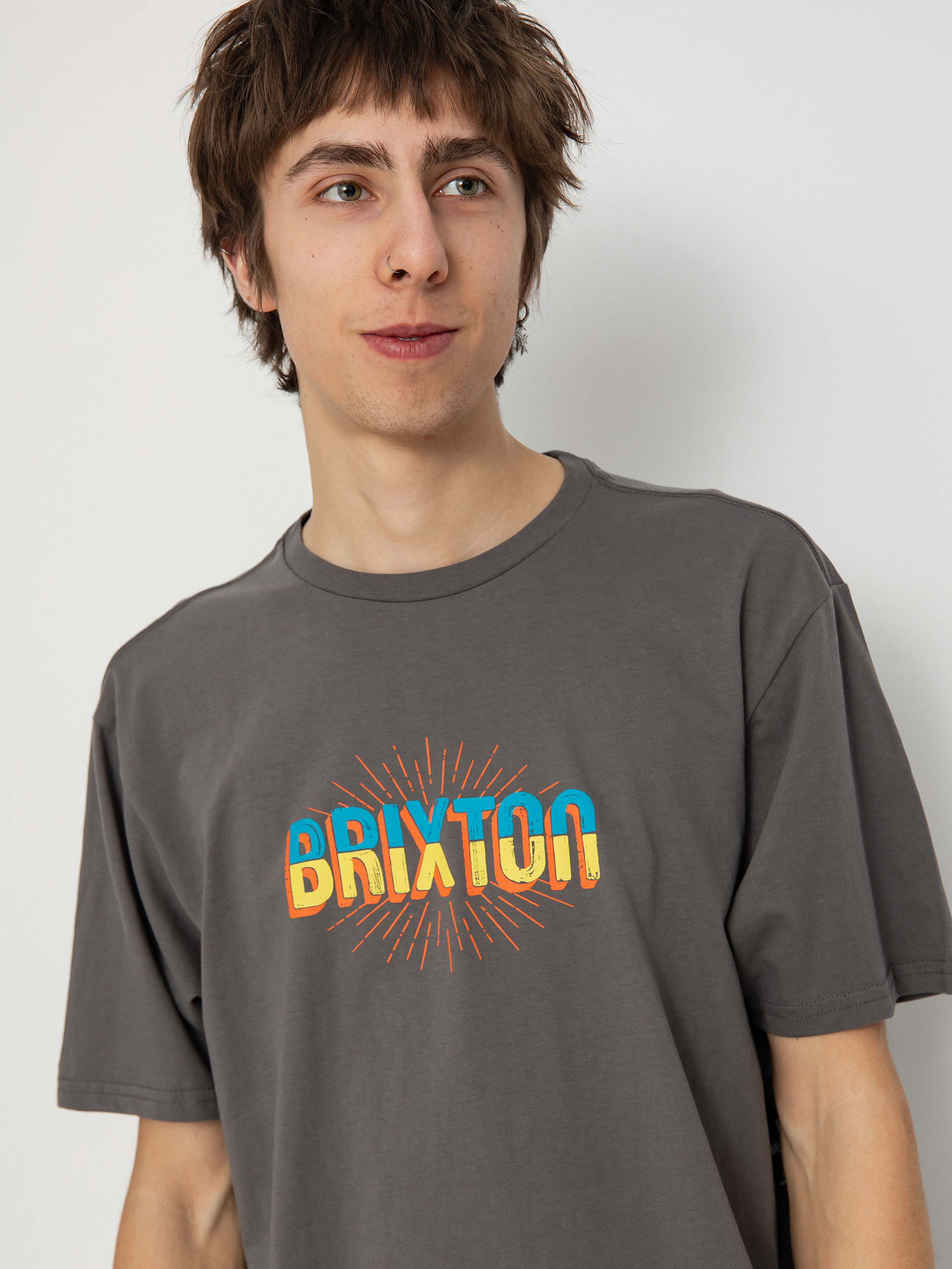 Tričko Brixton Pinnacle Tlrt (charcoal)