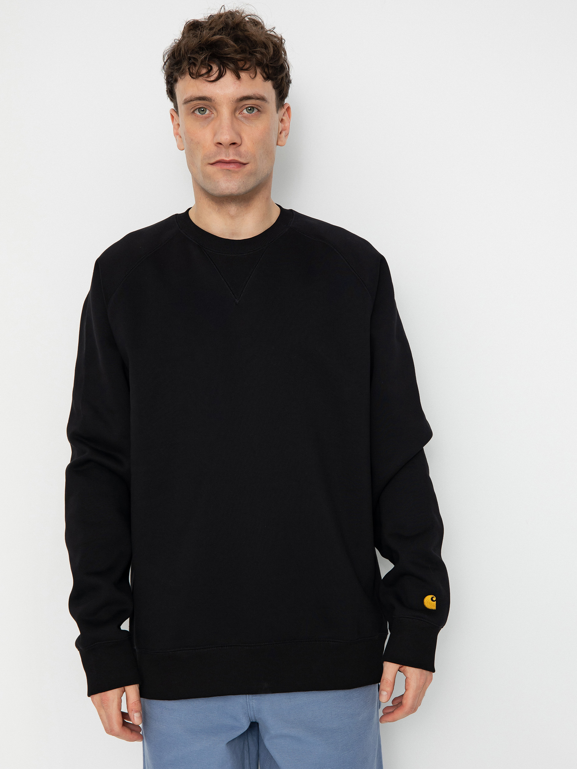 Mikina Carhartt WIP Chase (black/gold)