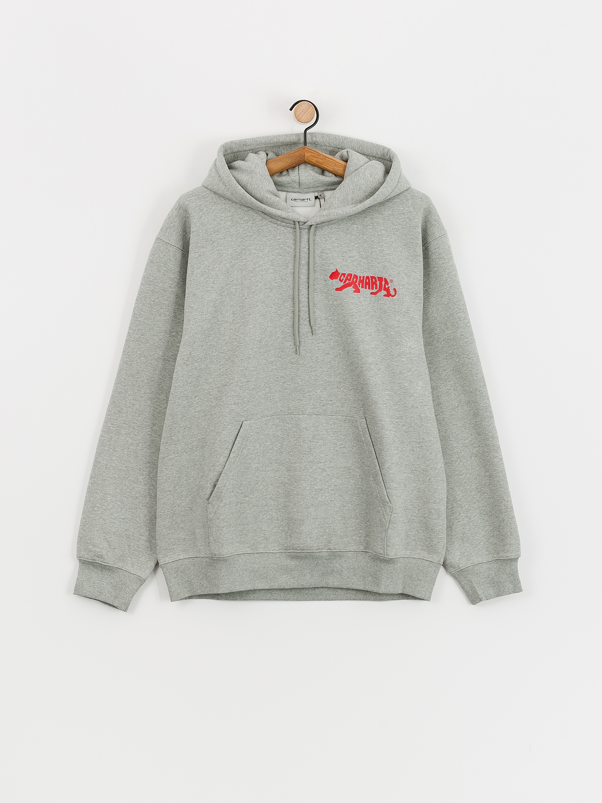 Mikina s kapucňou Carhartt WIP Rocky Script HD (grey heather)