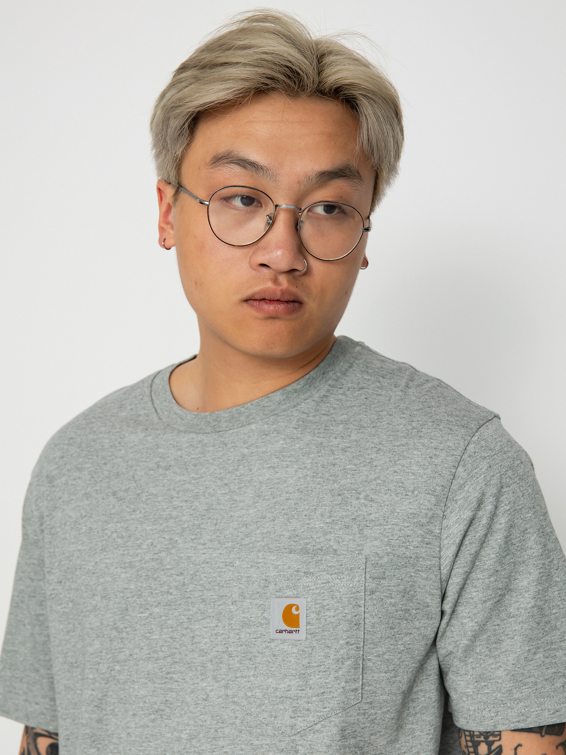 Tričko Carhartt WIP Pocket (grey heather)