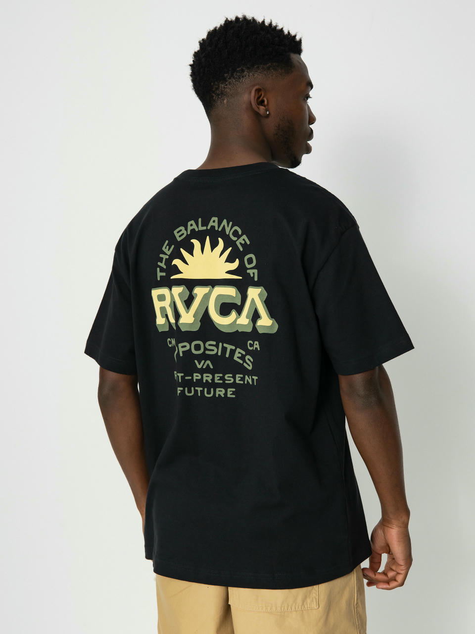 Tričko RVCA Type Set (black)