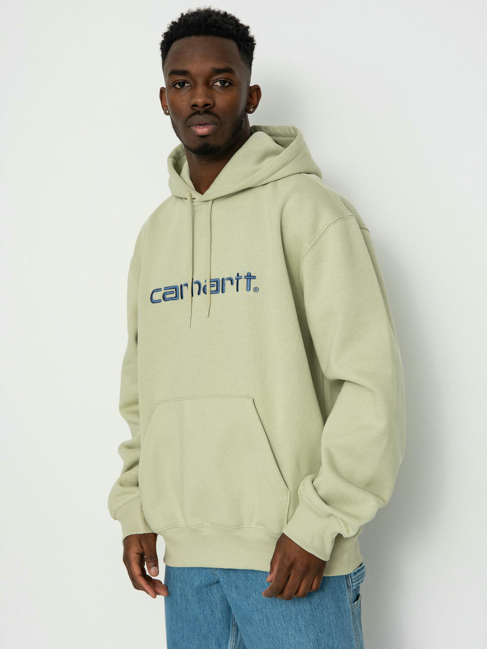 Mikina s kapucňou Carhartt WIP Carhartt HD (beryl/sorrent)