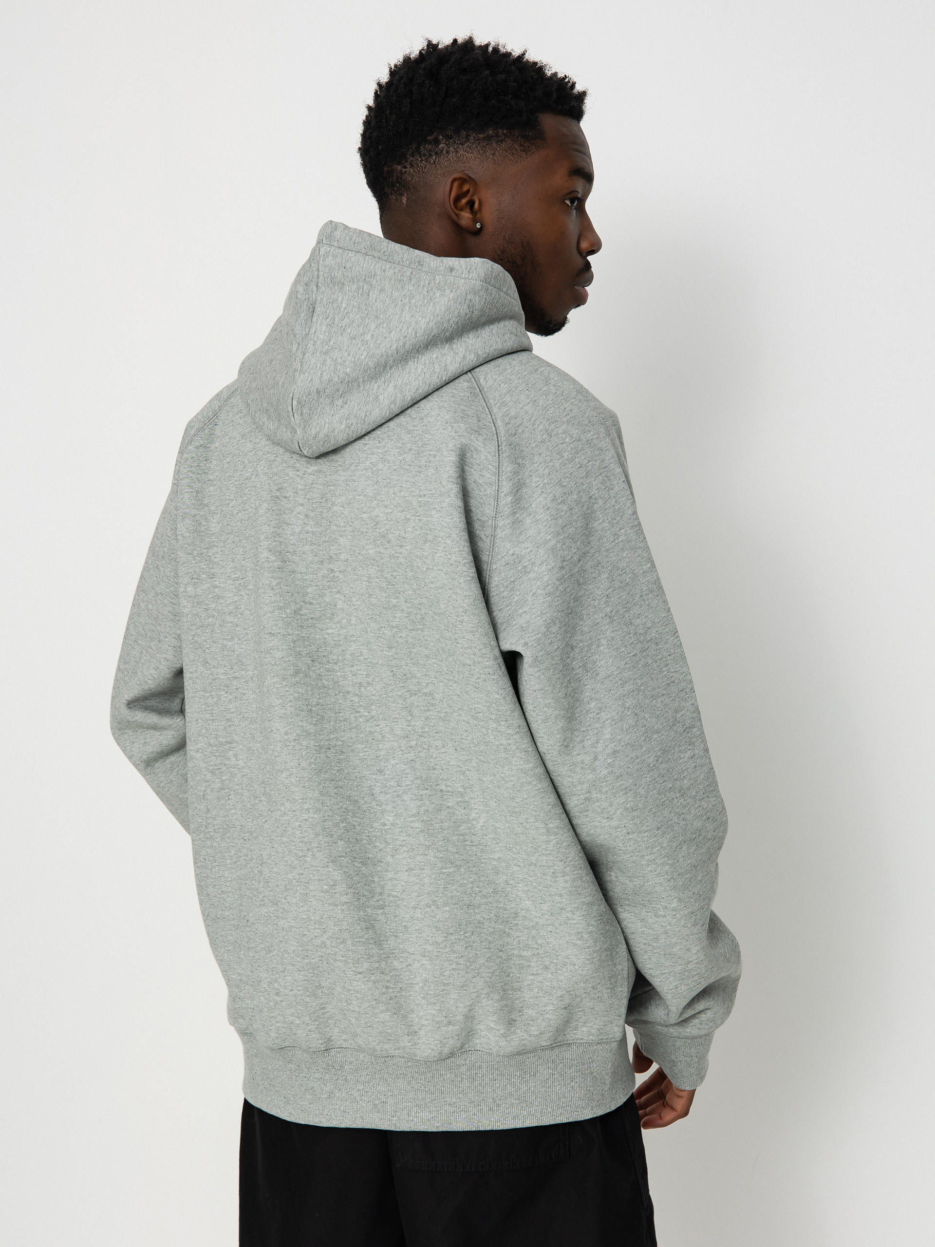 Mikina s kapucňou Carhartt WIP Chase HD (grey heather/gold)