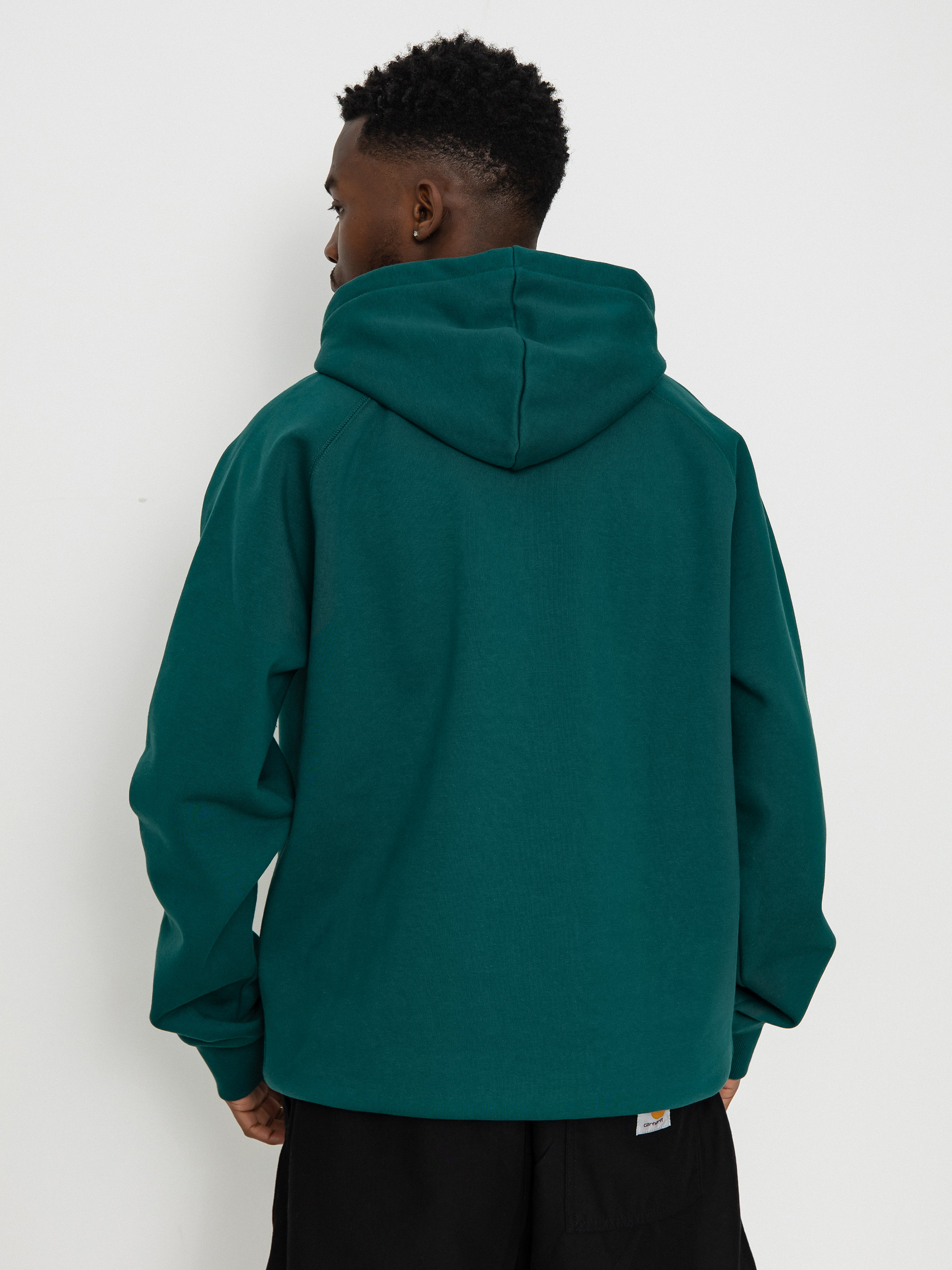 Mikina s kapucňou Carhartt WIP Chase HD (chervil/gold)