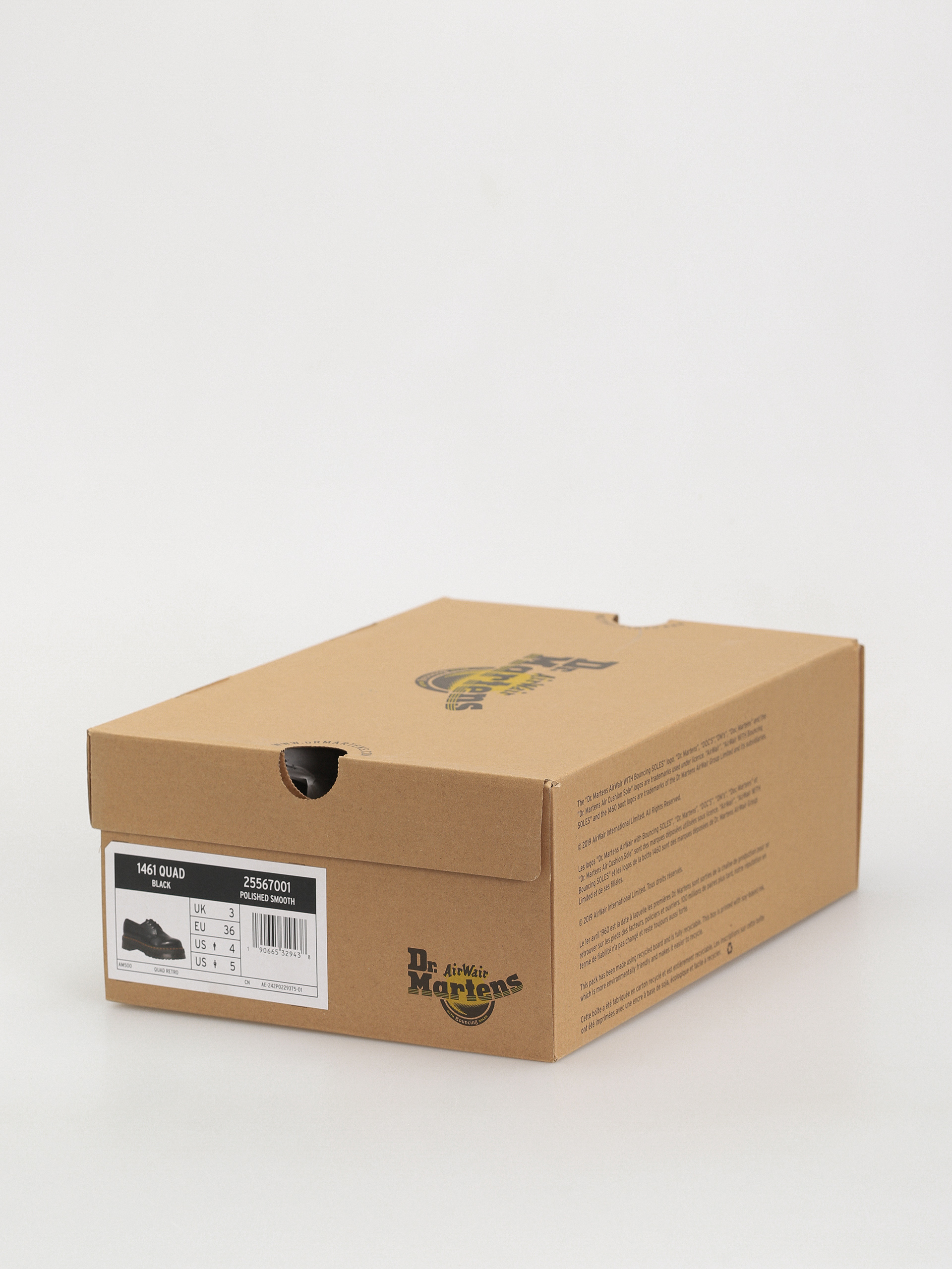 Topánky Dr. Martens 1461 Quad Wmn (polished smooth black)