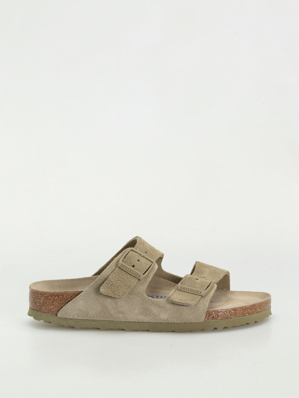 Šľapky Birkenstock Arizona Suede Leather Narrow Wmn (faded khaki)