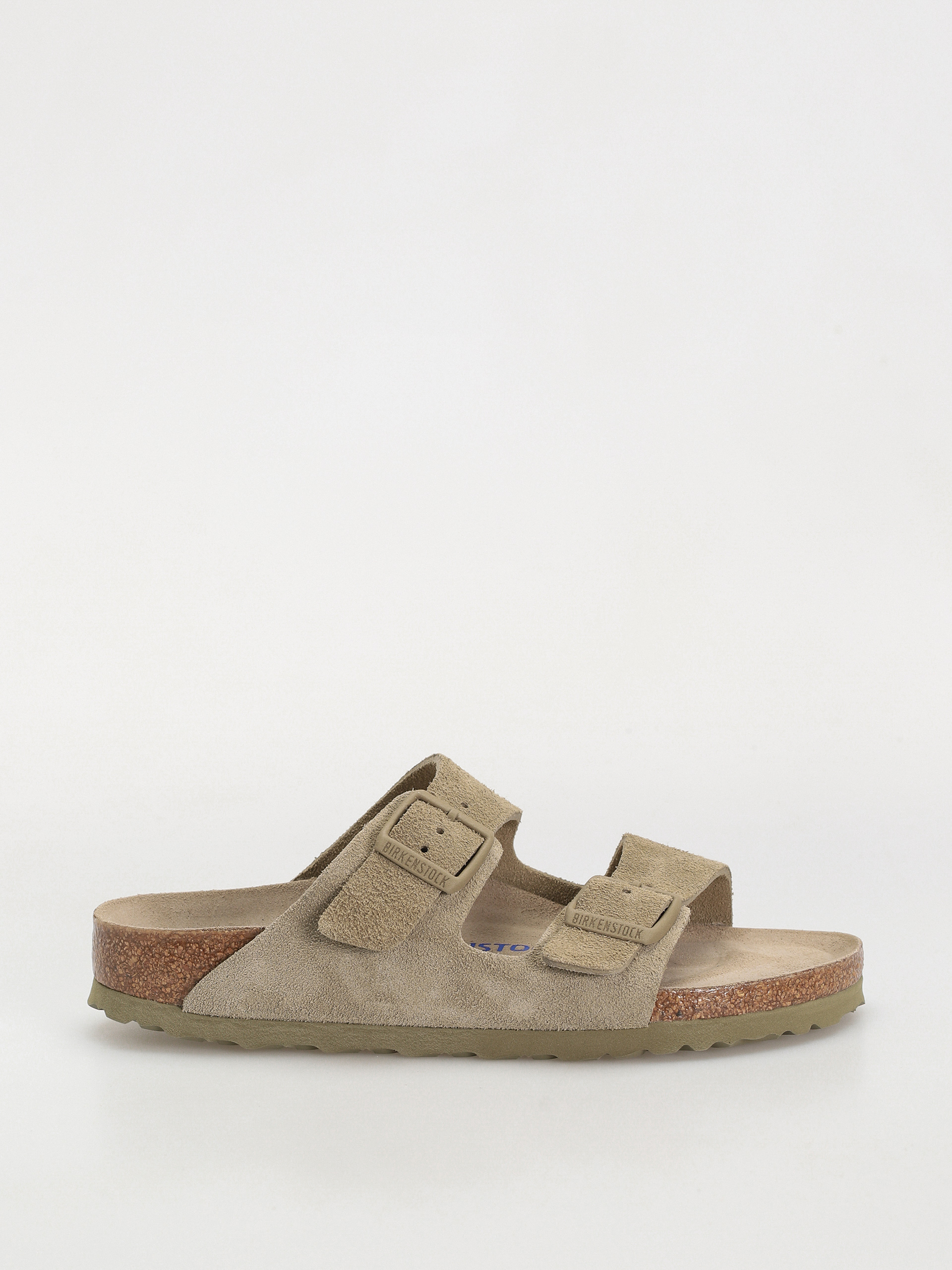 u0160u013eapky Birkenstock Arizona Suede Leather Narrow Wmn (faded khaki)