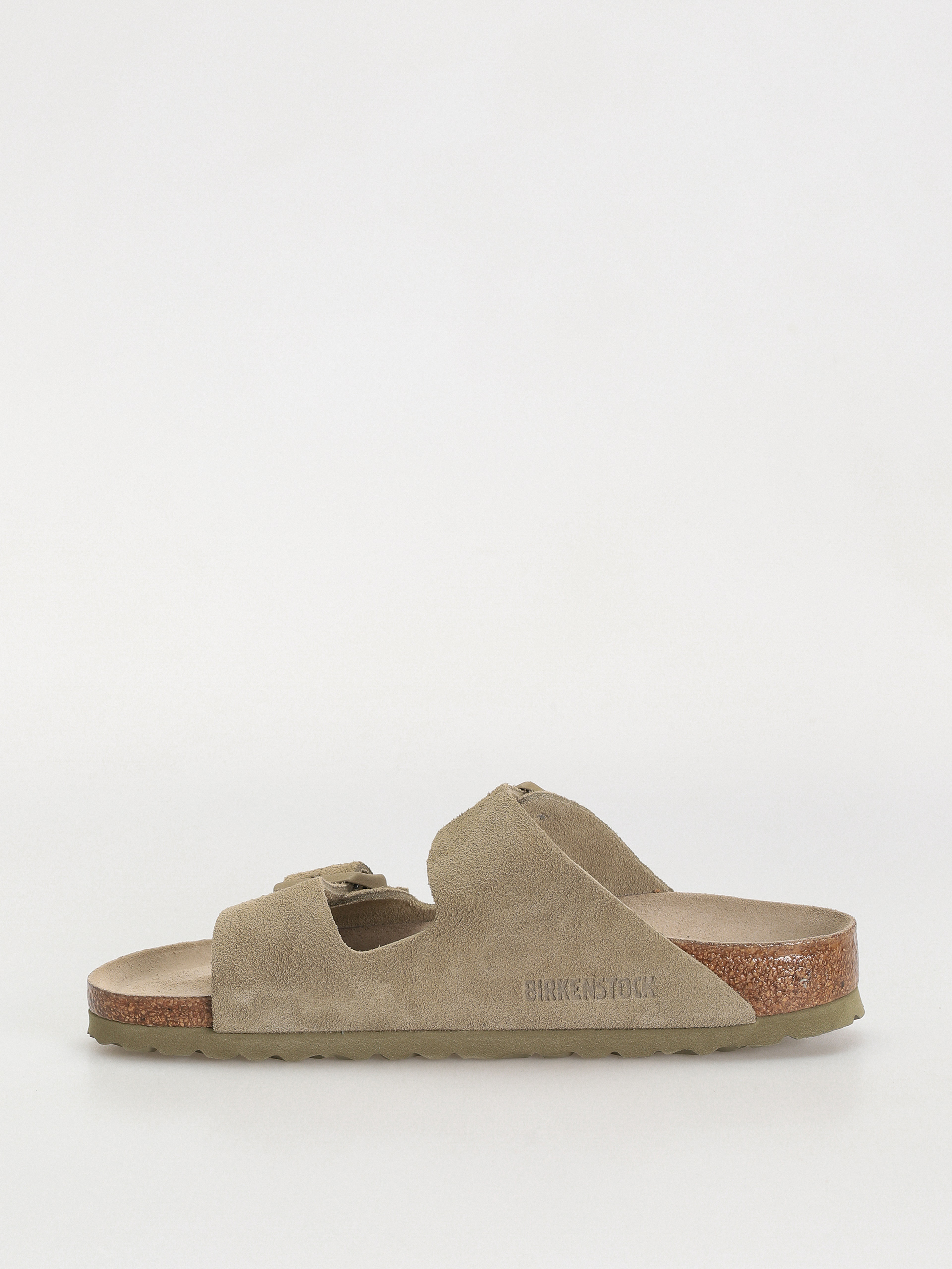 Šľapky Birkenstock Arizona Suede Leather Narrow Wmn (faded khaki)