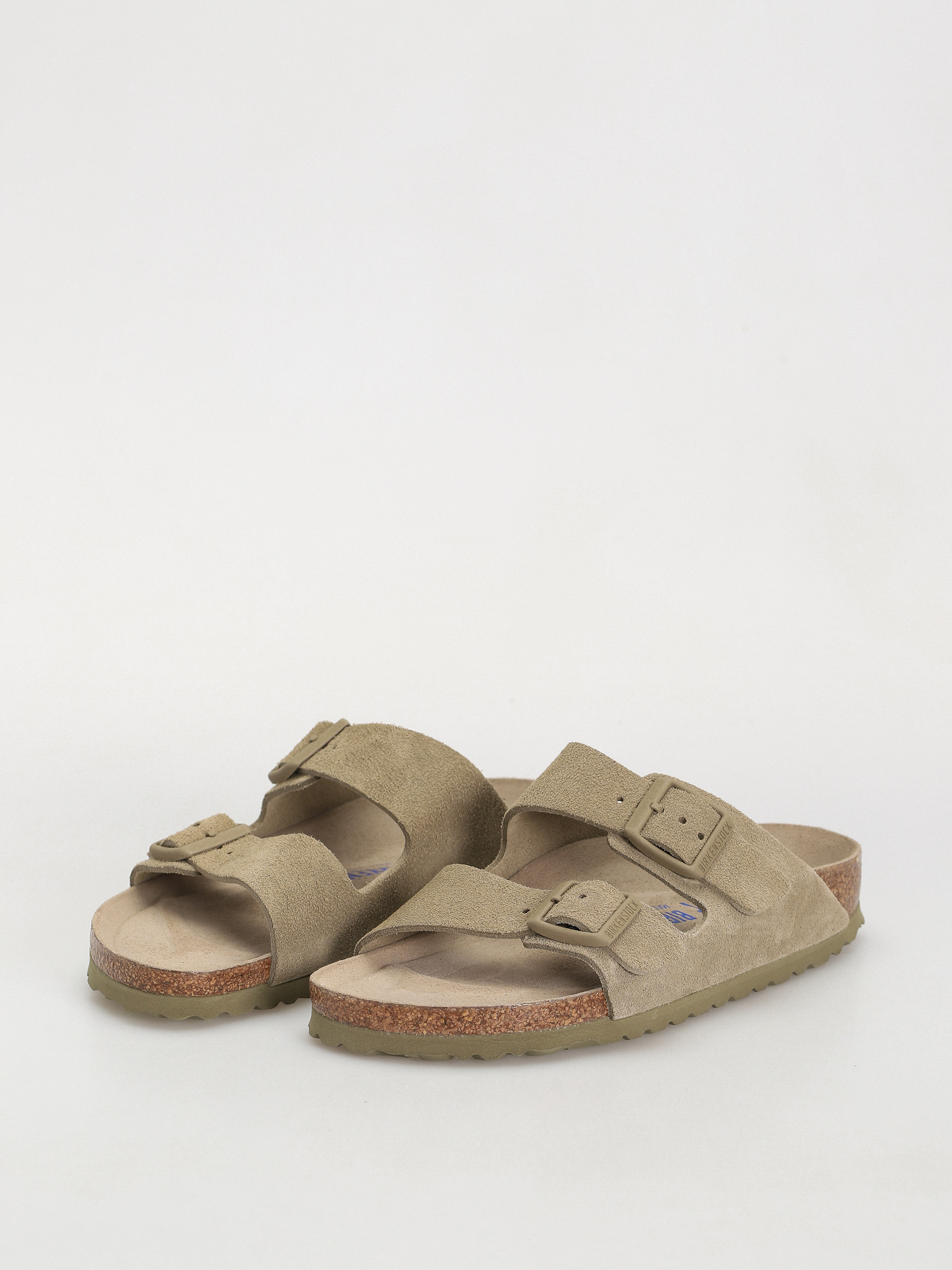 Šľapky Birkenstock Arizona Suede Leather Narrow Wmn (faded khaki)