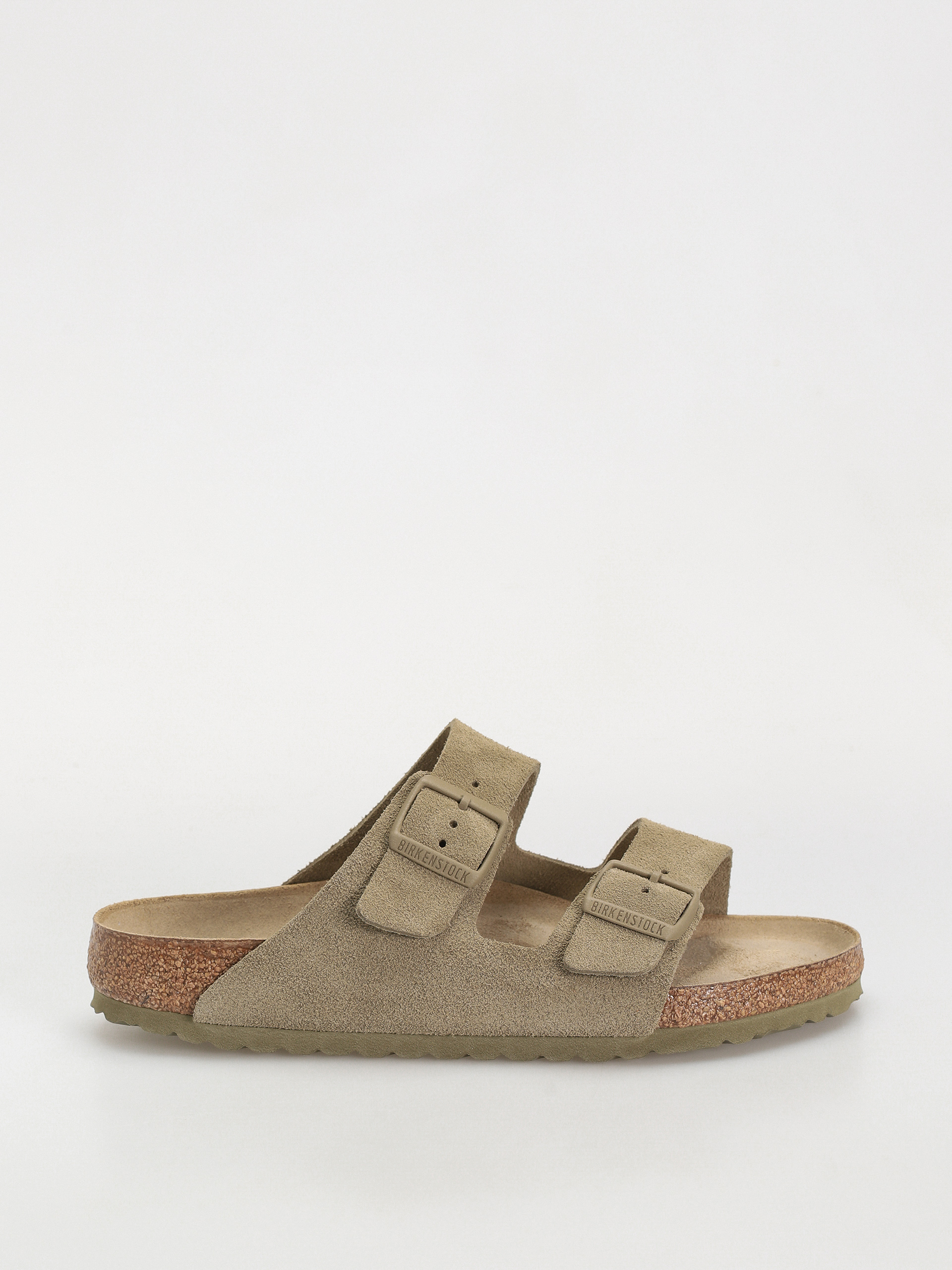 u0160u013eapky Birkenstock Arizona Suede Leather Regular (faded khaki)