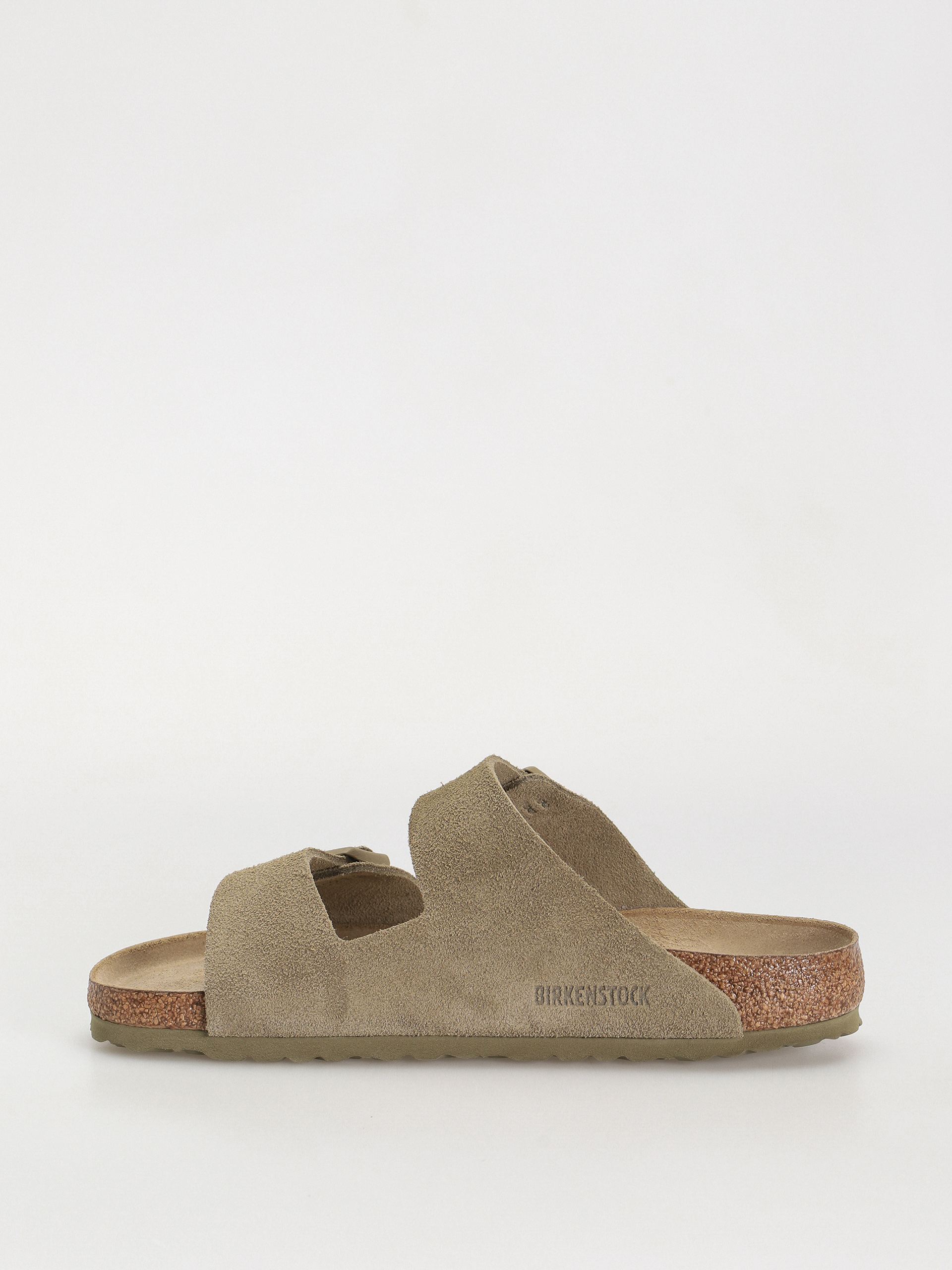 Šľapky Birkenstock Arizona Suede Leather Regular (faded khaki)