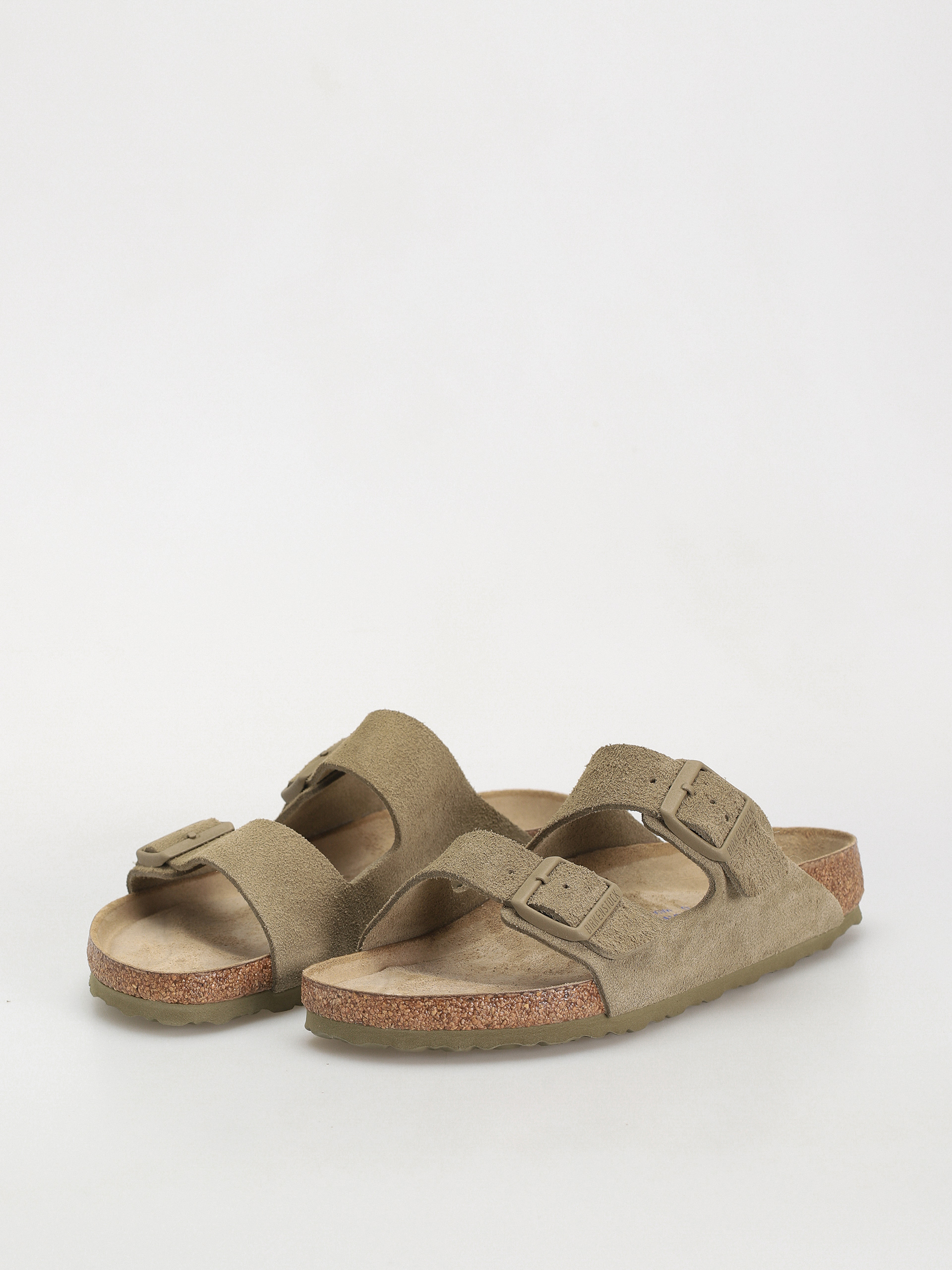Šľapky Birkenstock Arizona Suede Leather Regular (faded khaki)