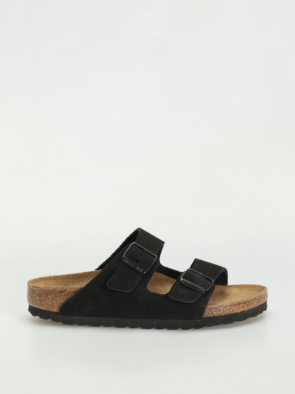 Šľapky Birkenstock Arizona Suede Leather Narrow Wmn (black)