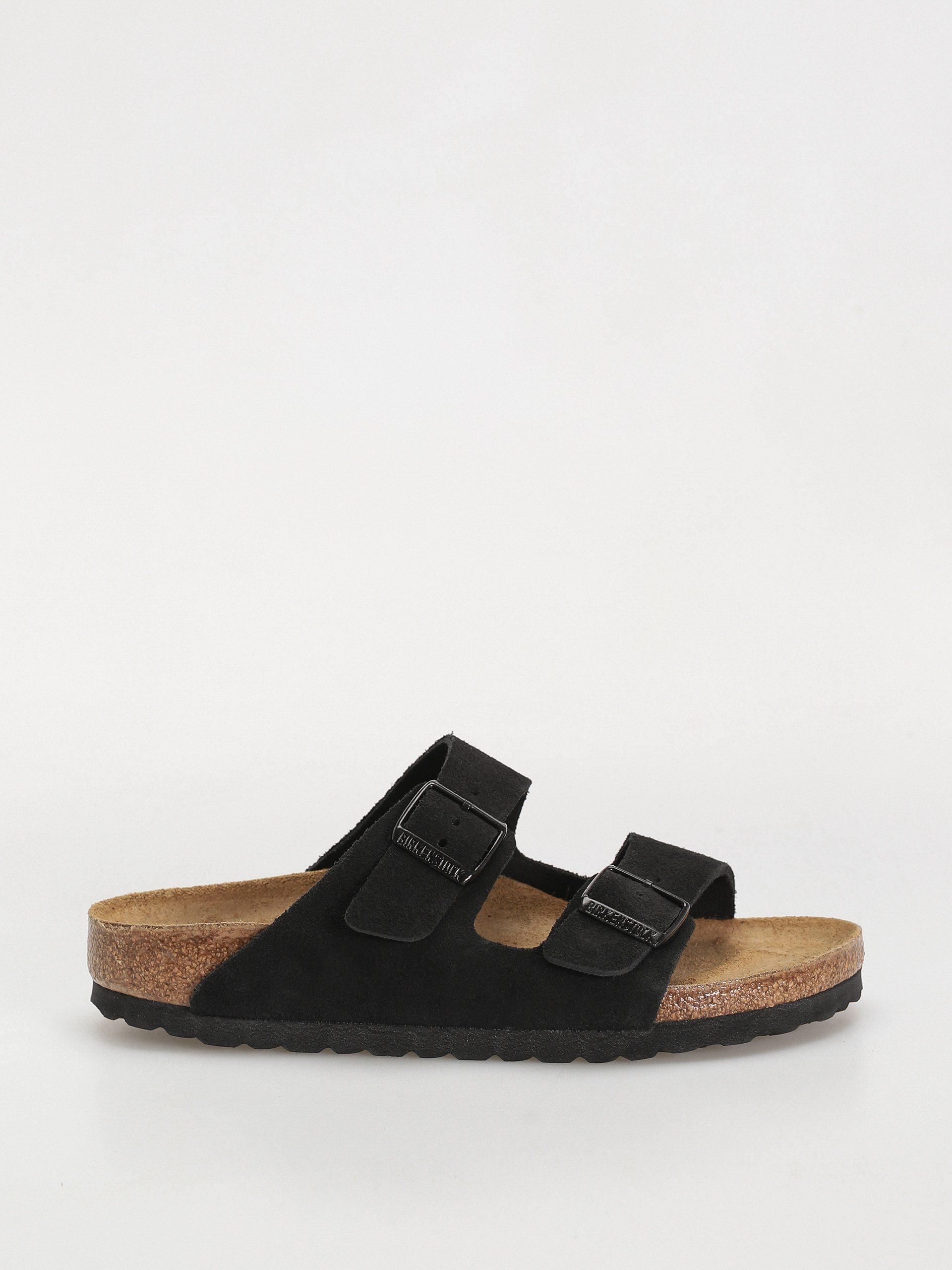 u0160u013eapky Birkenstock Arizona Suede Leather Narrow Wmn (black)