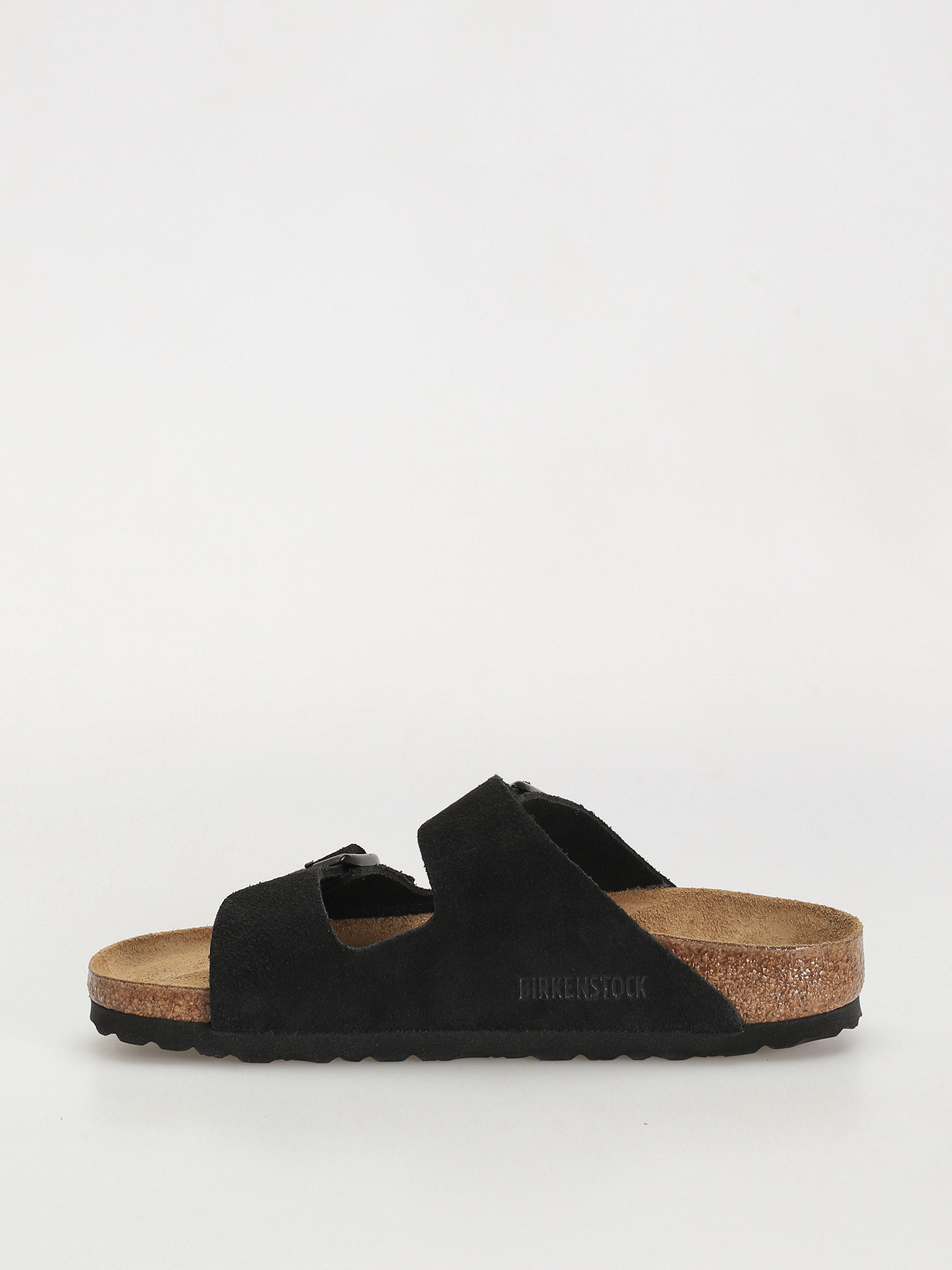 Šľapky Birkenstock Arizona Suede Leather Narrow Wmn (black)
