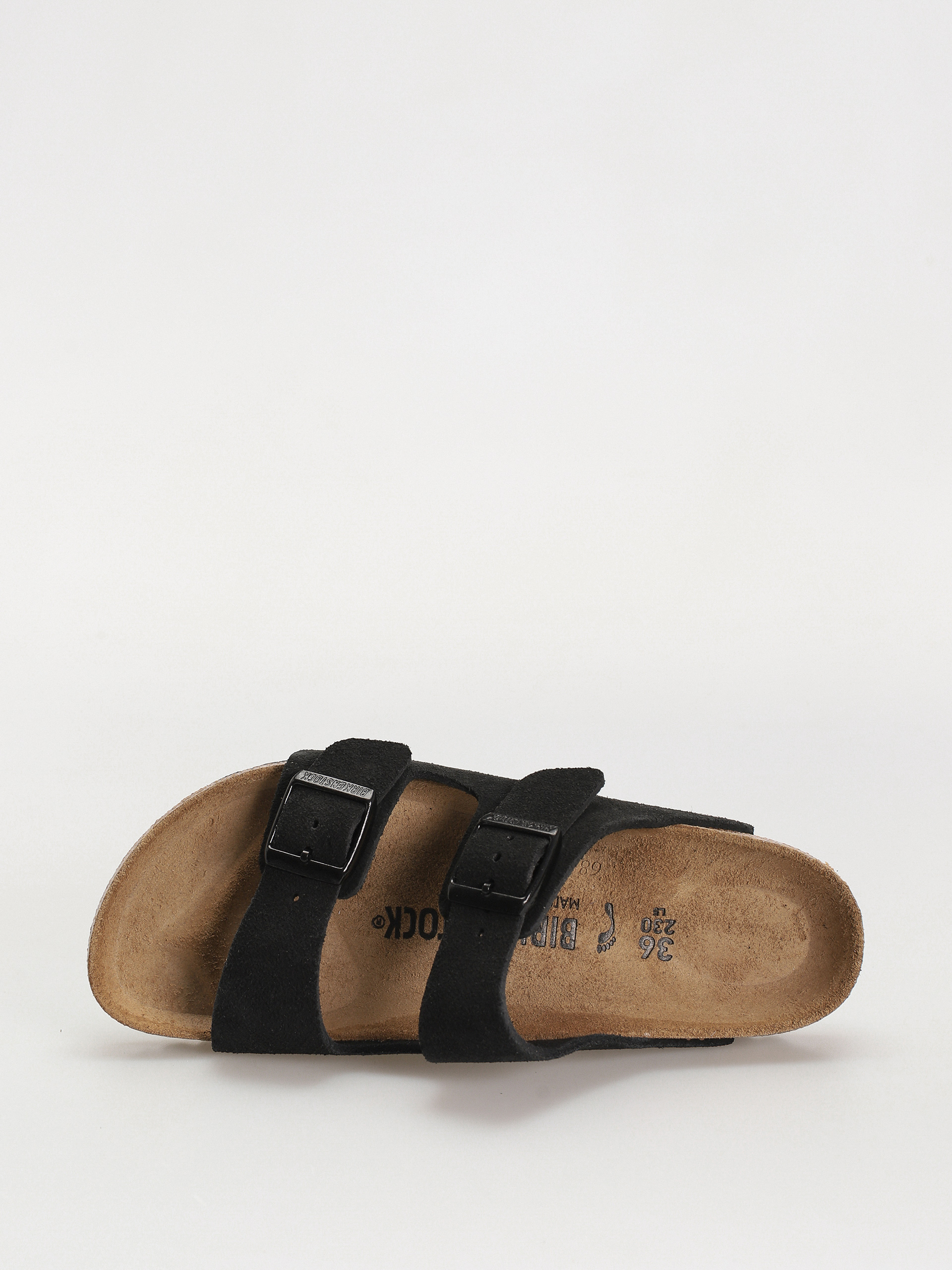 Šľapky Birkenstock Arizona Suede Leather Narrow Wmn (black)