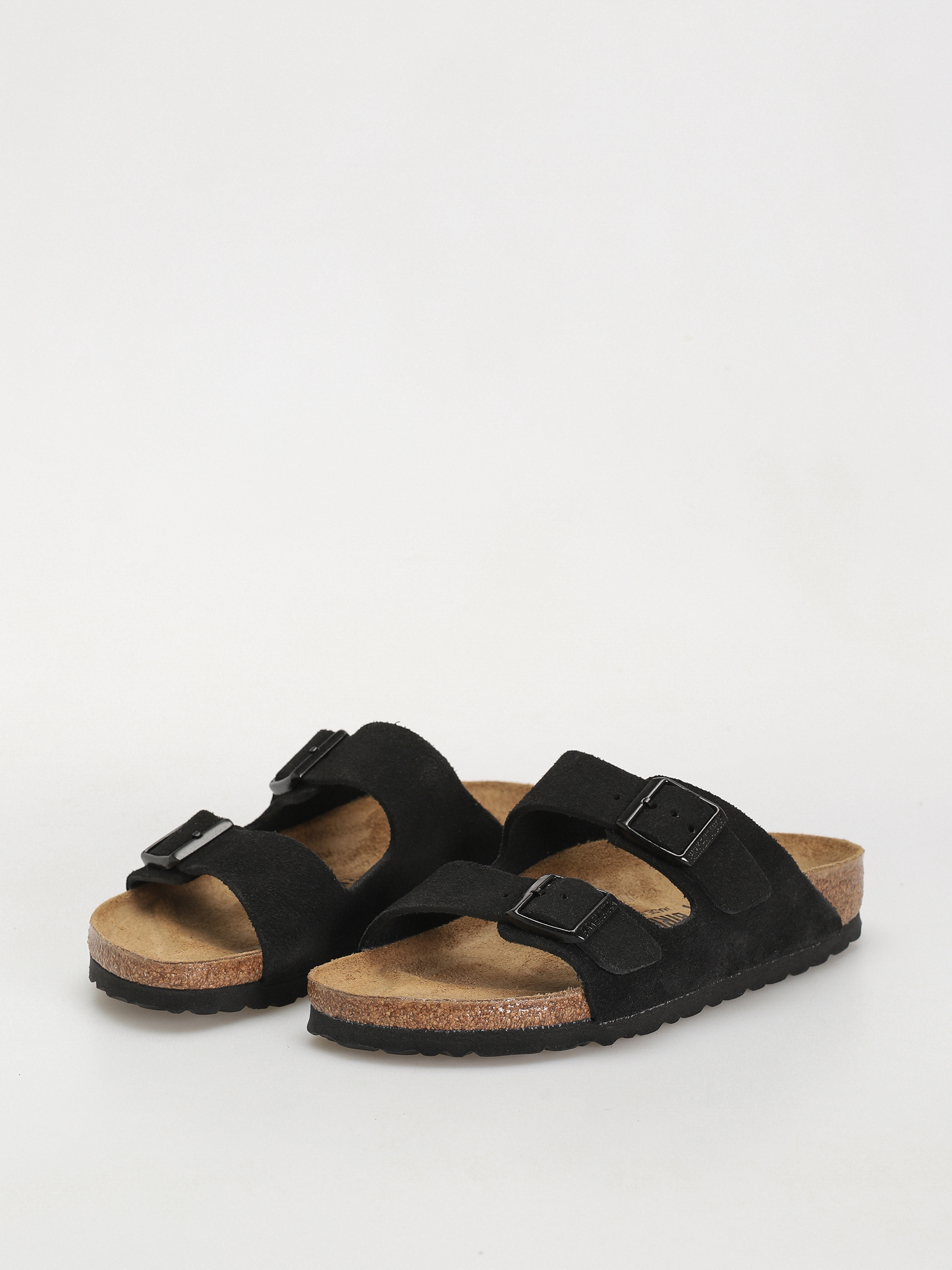Šľapky Birkenstock Arizona Suede Leather Narrow Wmn (black)