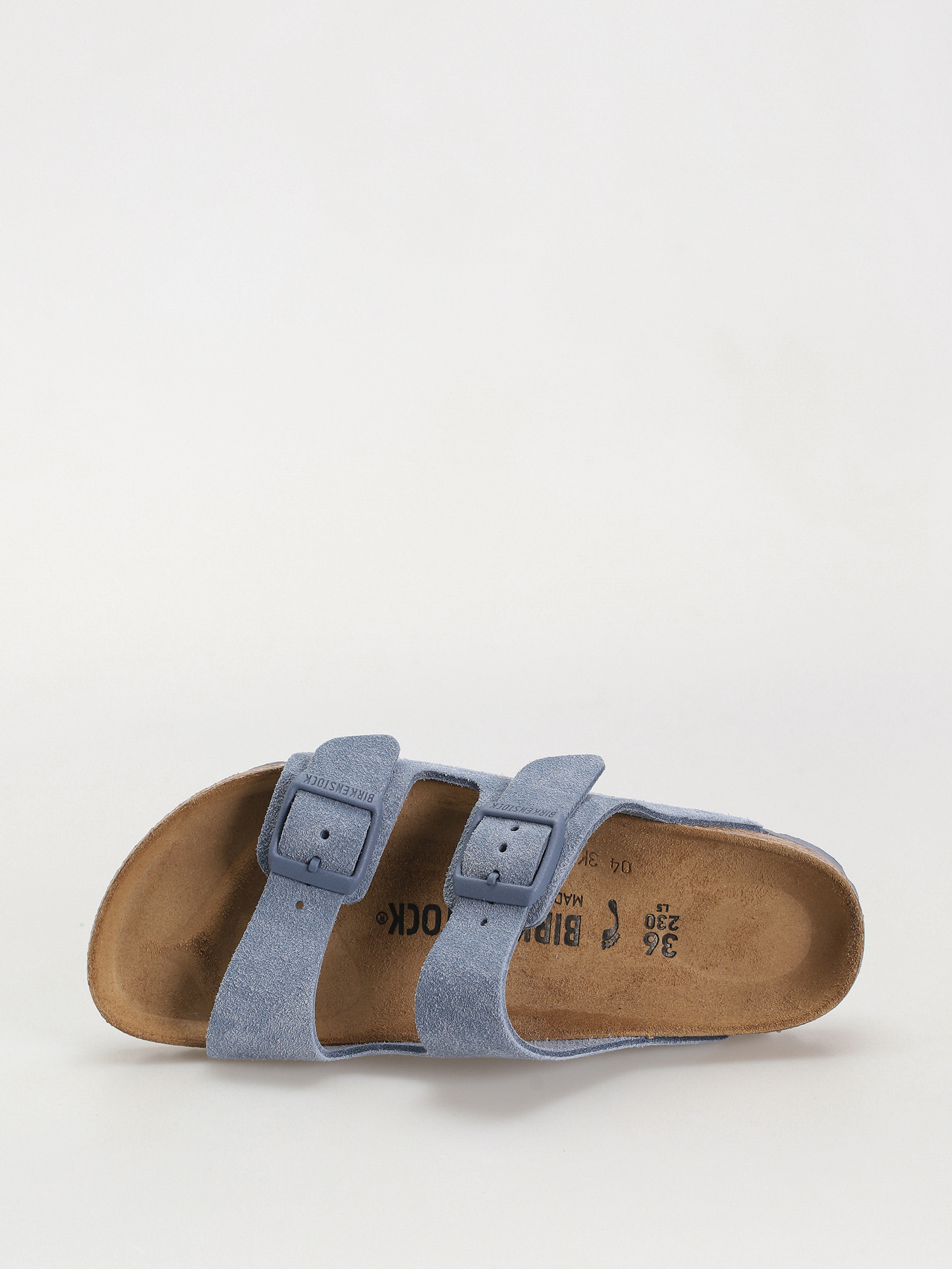 Šľapky Birkenstock Arizona Suede Leather Narrow Wmn (elemental blue)