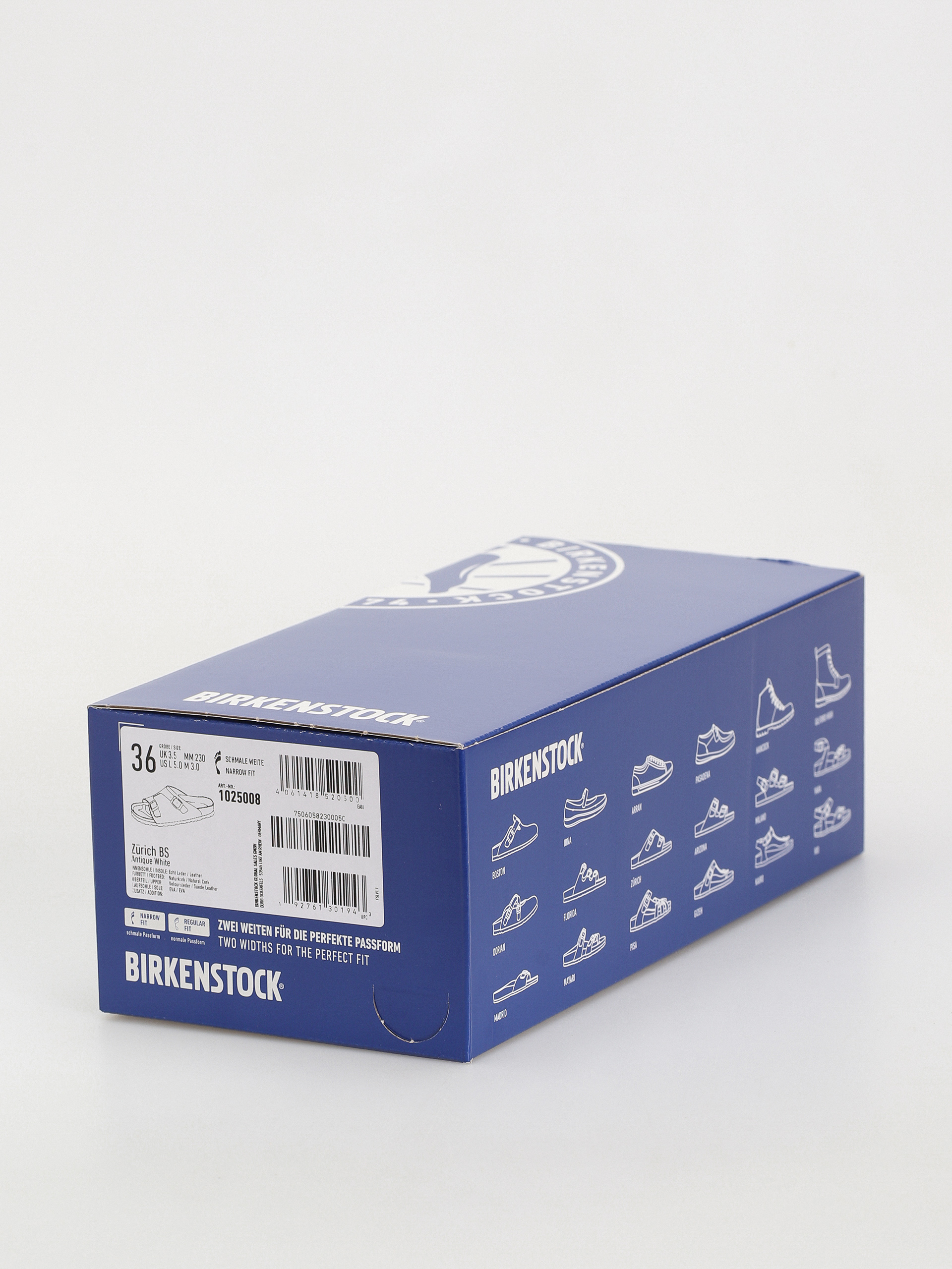 Šľapky Birkenstock Zurich Suede Leather Narrow Wmn (antique white)