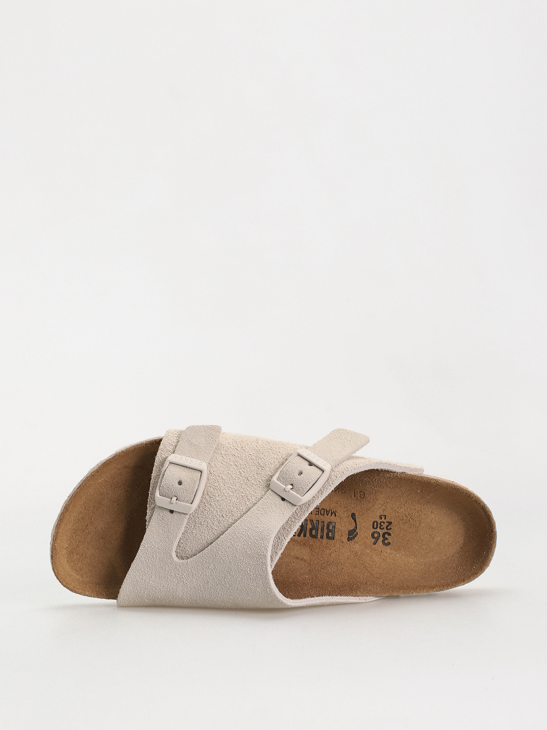 Šľapky Birkenstock Zurich Suede Leather Narrow Wmn (antique white)