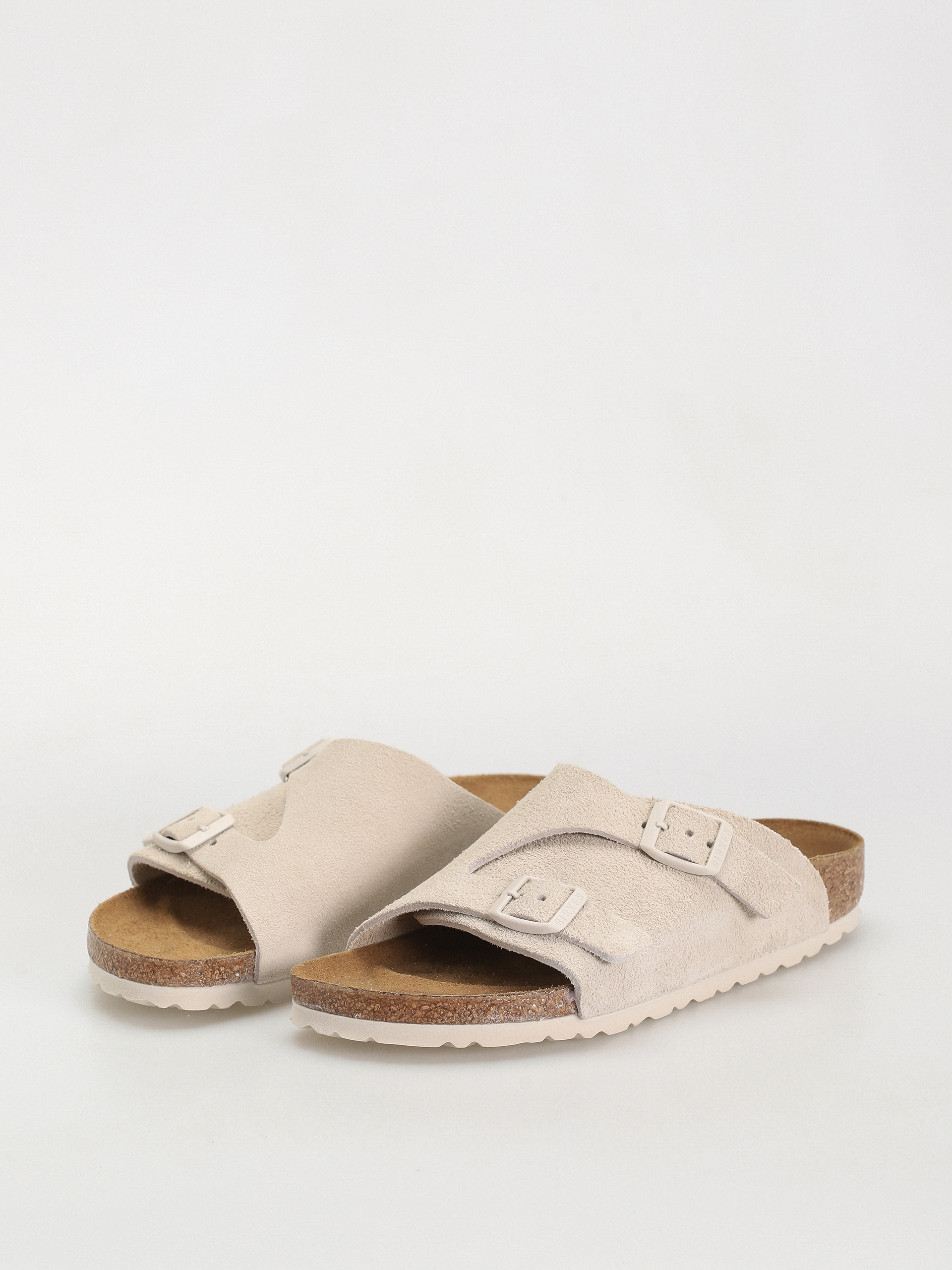 Šľapky Birkenstock Zurich Suede Leather Narrow Wmn (antique white)