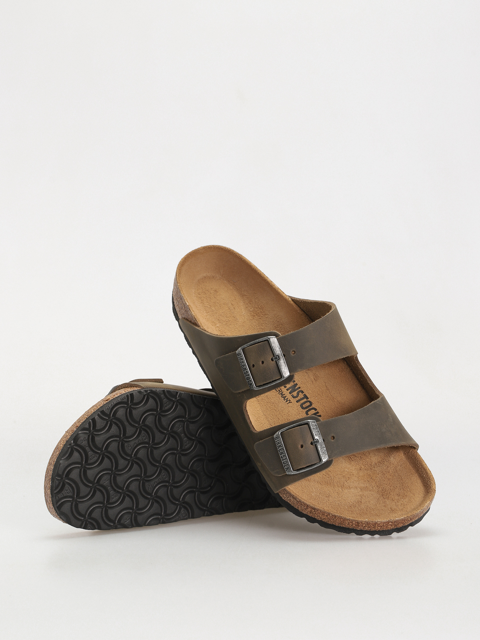 Šľapky Birkenstock Arizona Oiled Leather Regular (faded khaki)