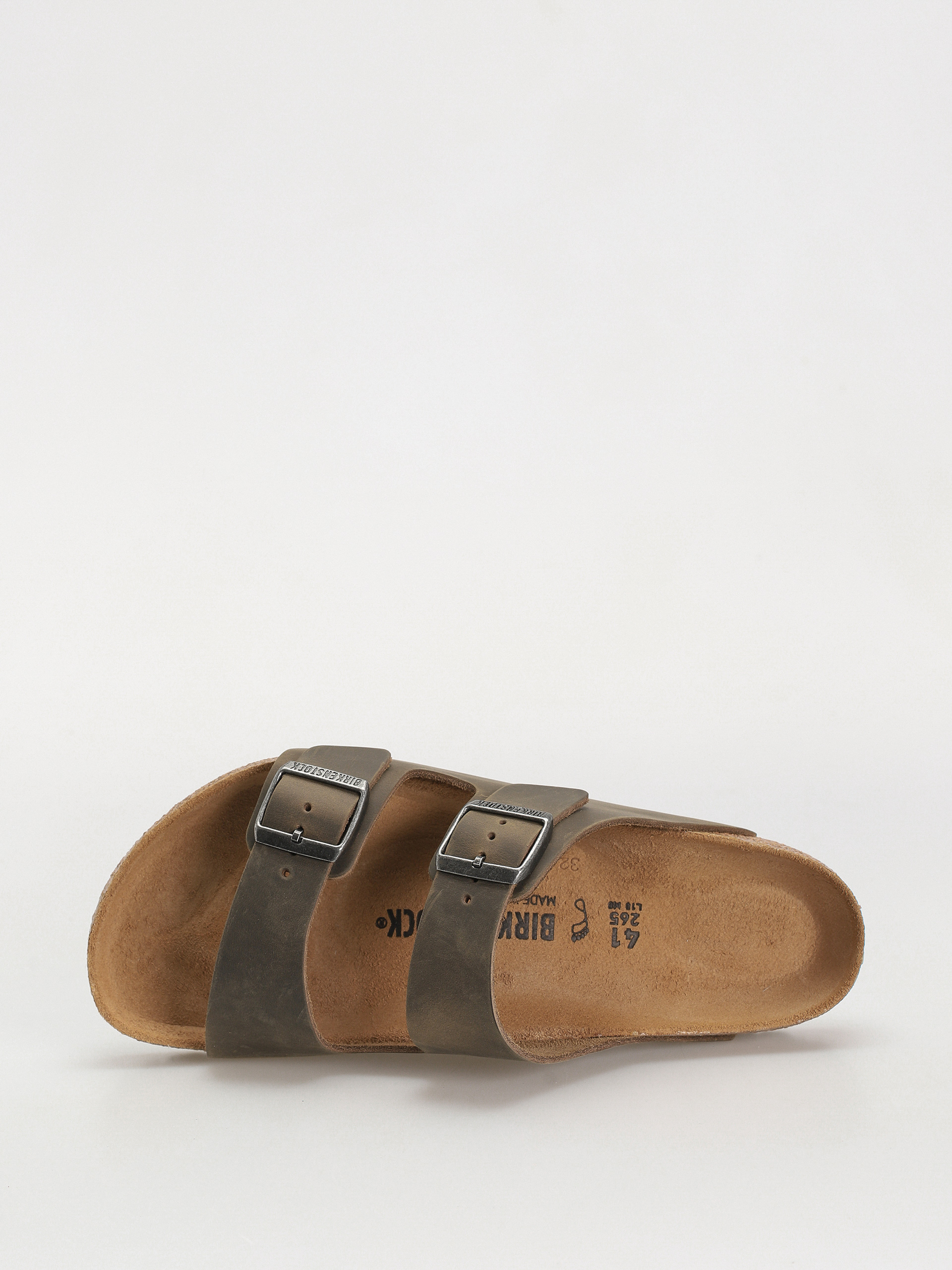 Šľapky Birkenstock Arizona Oiled Leather Regular (faded khaki)