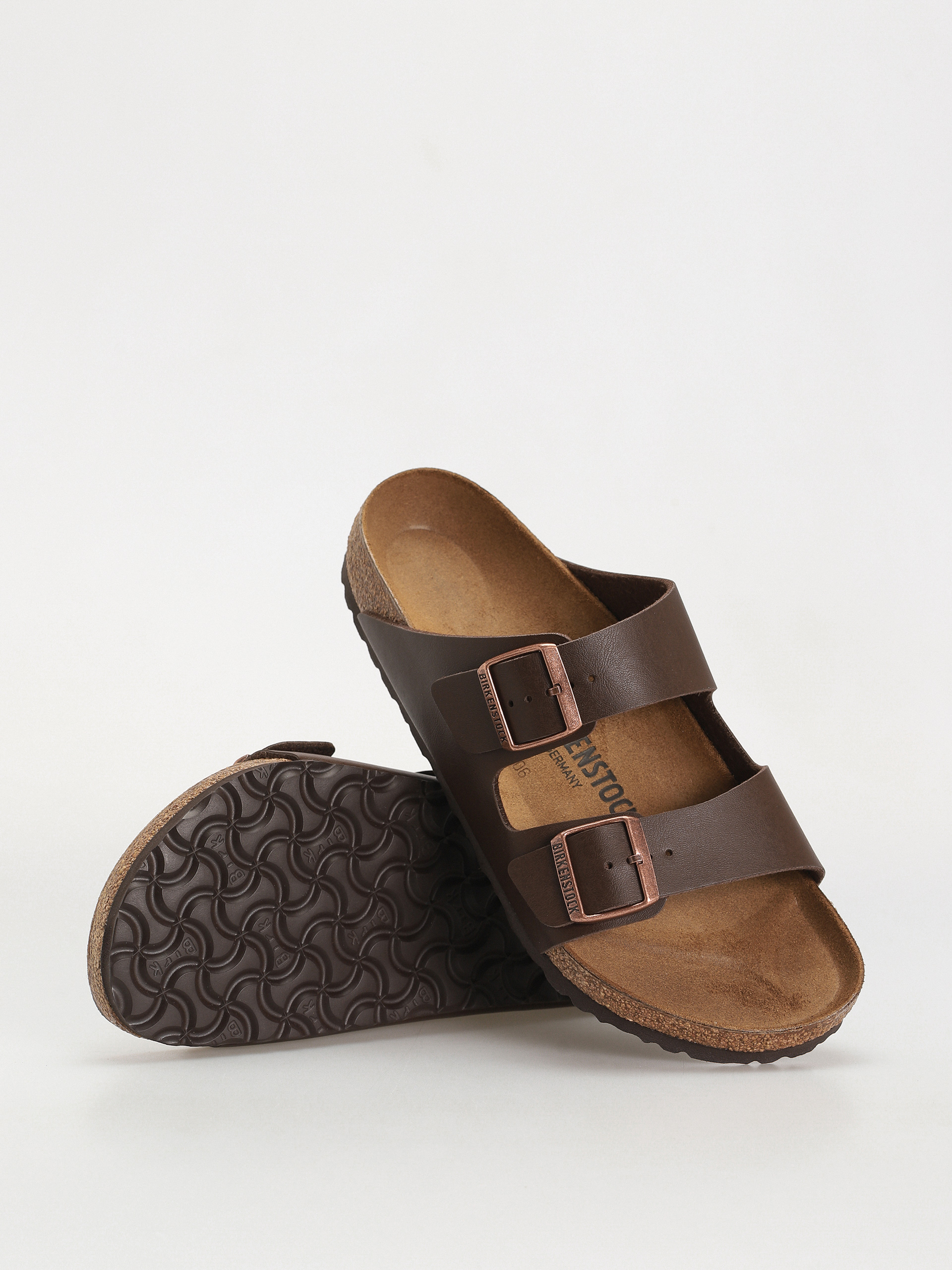 Šľapky Birkenstock Arizona Birko Flor Regular (dark brown)
