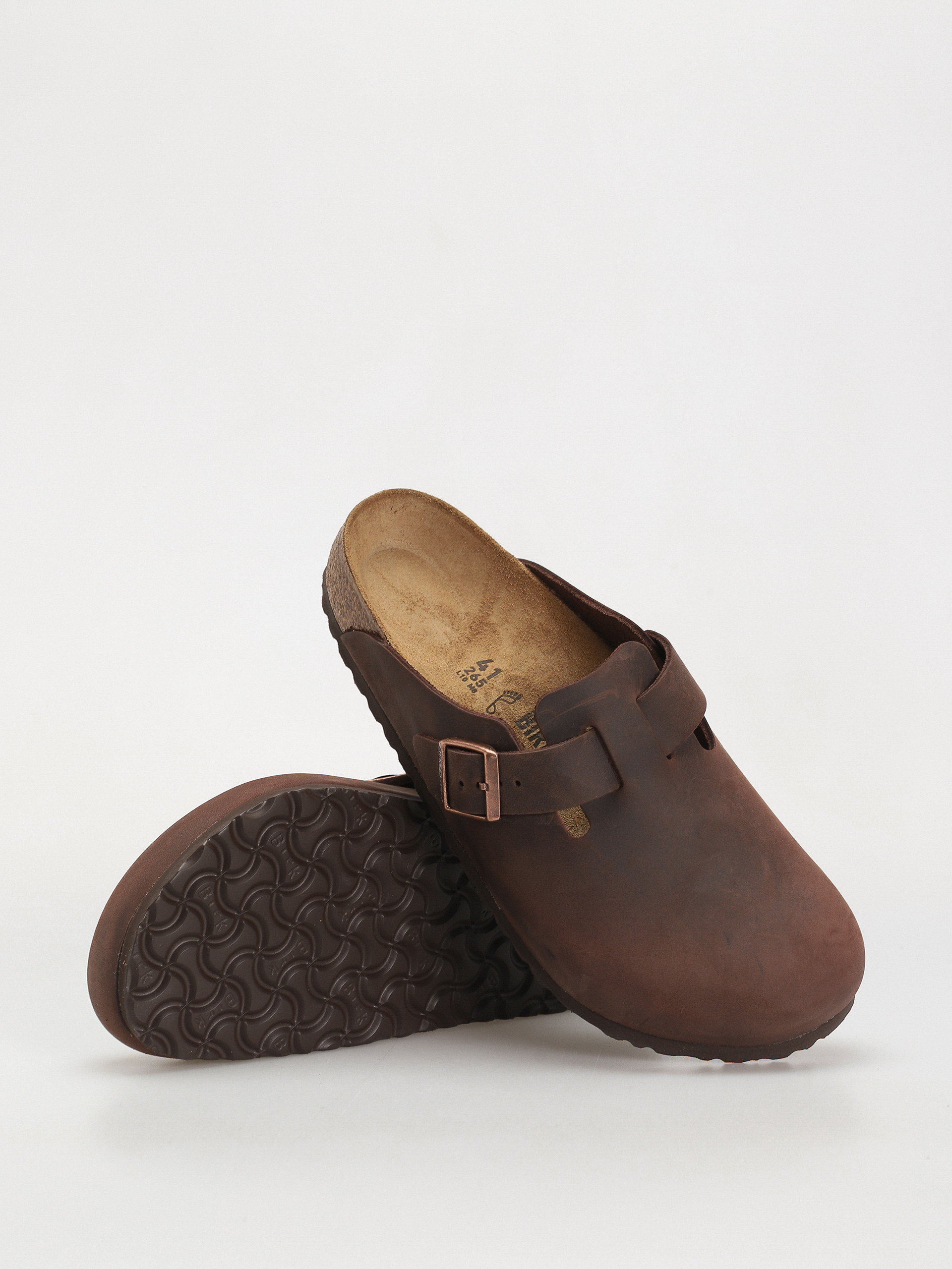 Šľapky Birkenstock Boston Oiled Leather Regular (habana)