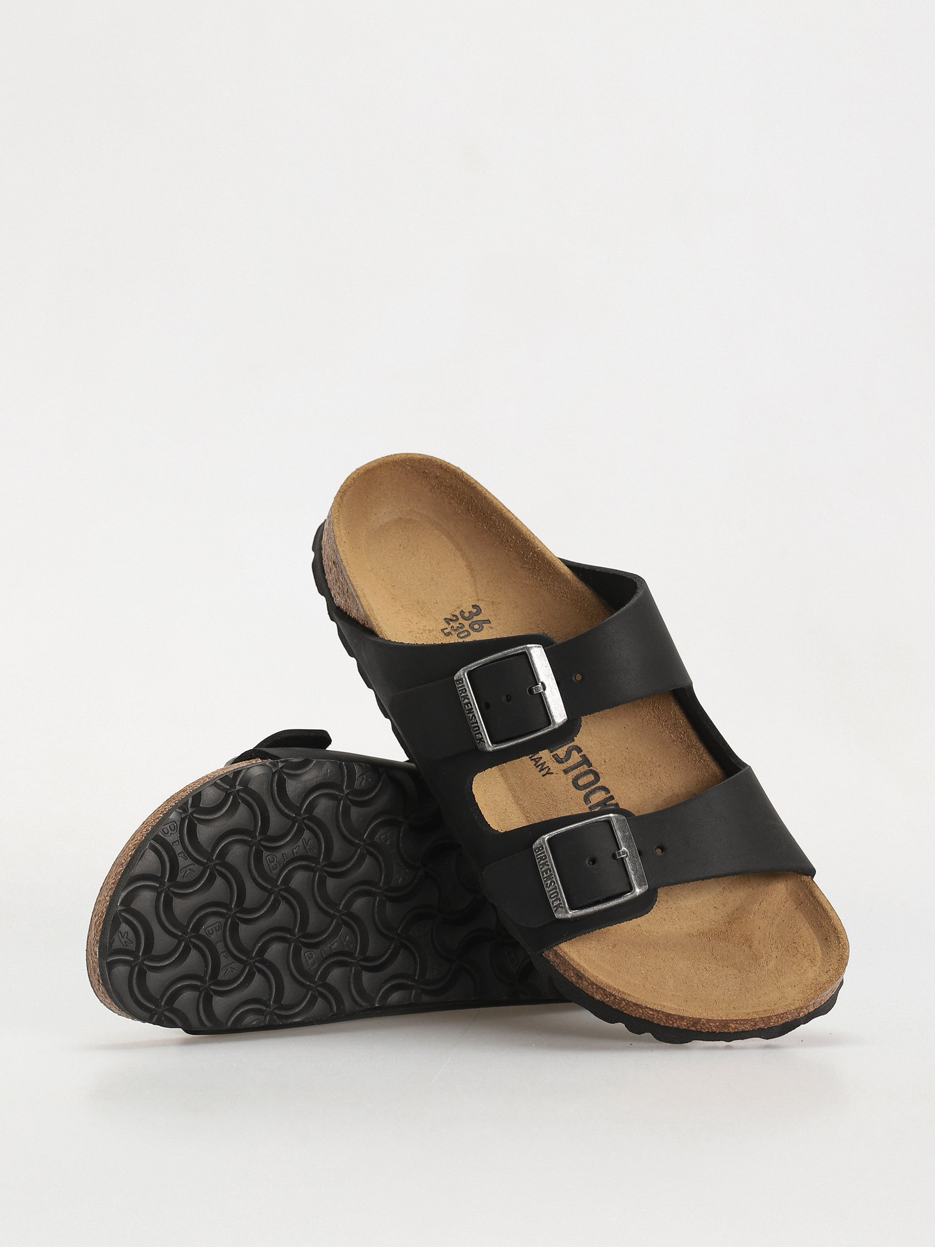 Šľapky Birkenstock Arizona Oiled Leather Narrow Wmn (black)