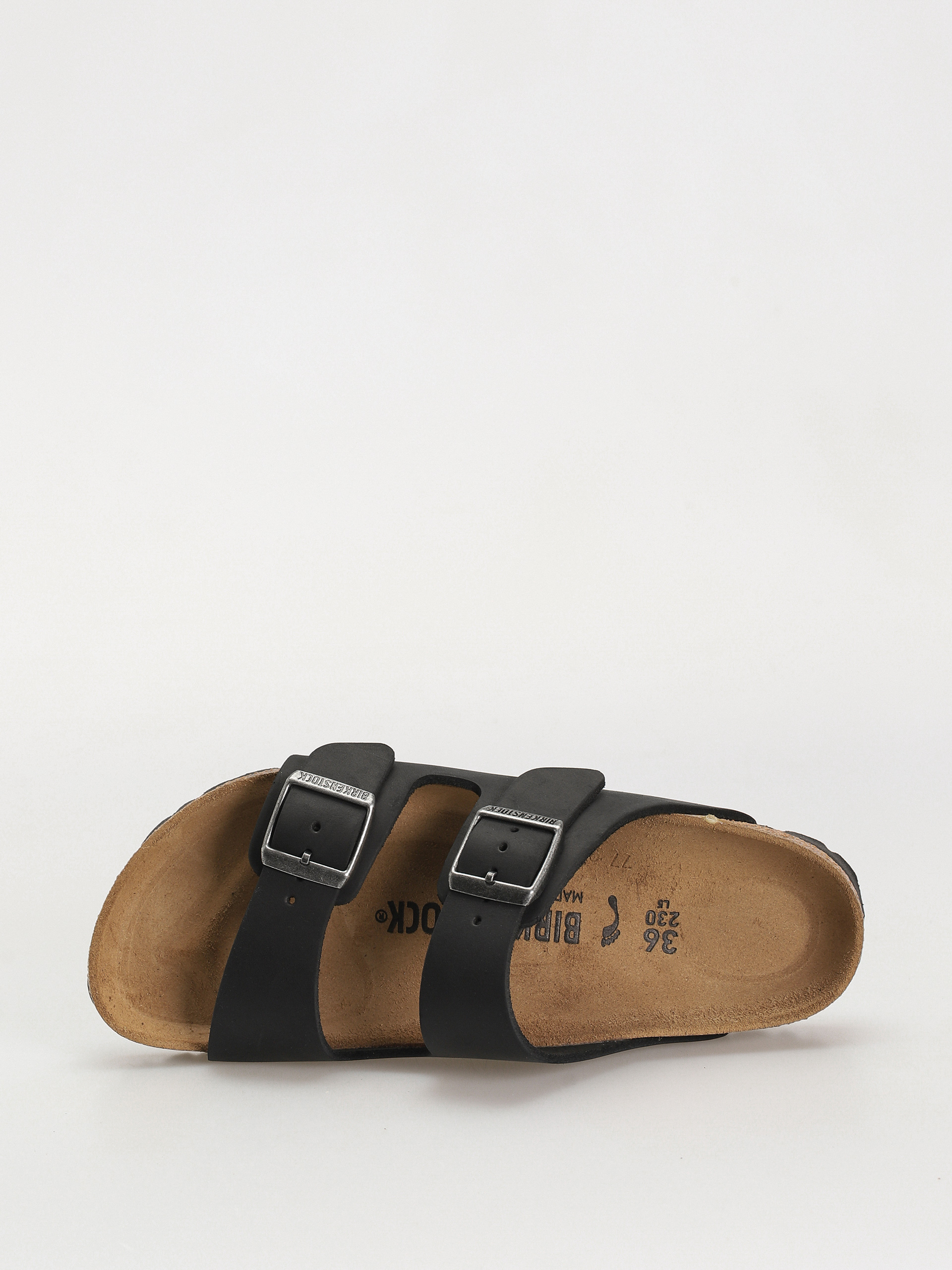Šľapky Birkenstock Arizona Oiled Leather Narrow Wmn (black)