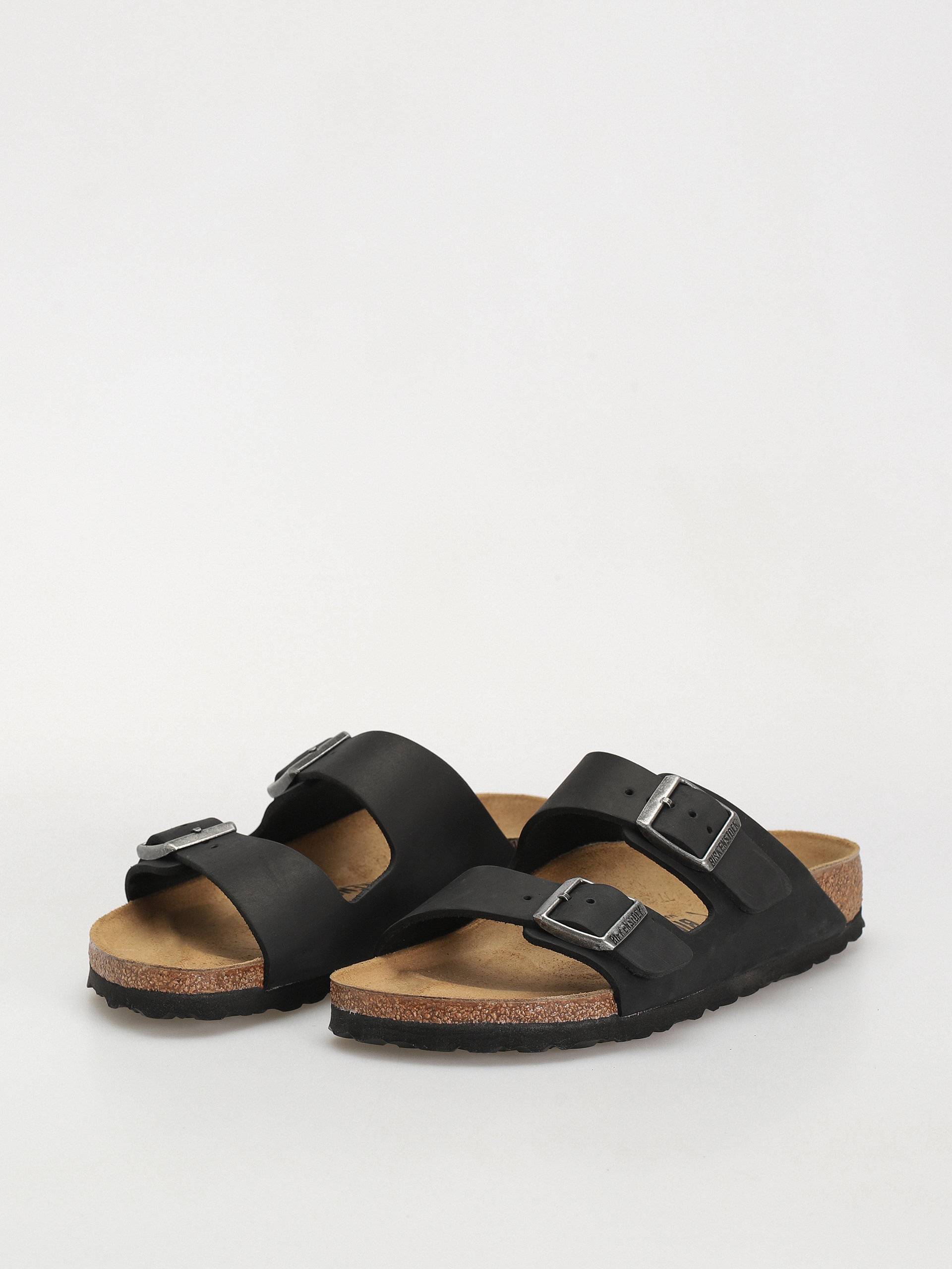 Šľapky Birkenstock Arizona Oiled Leather Narrow Wmn (black)