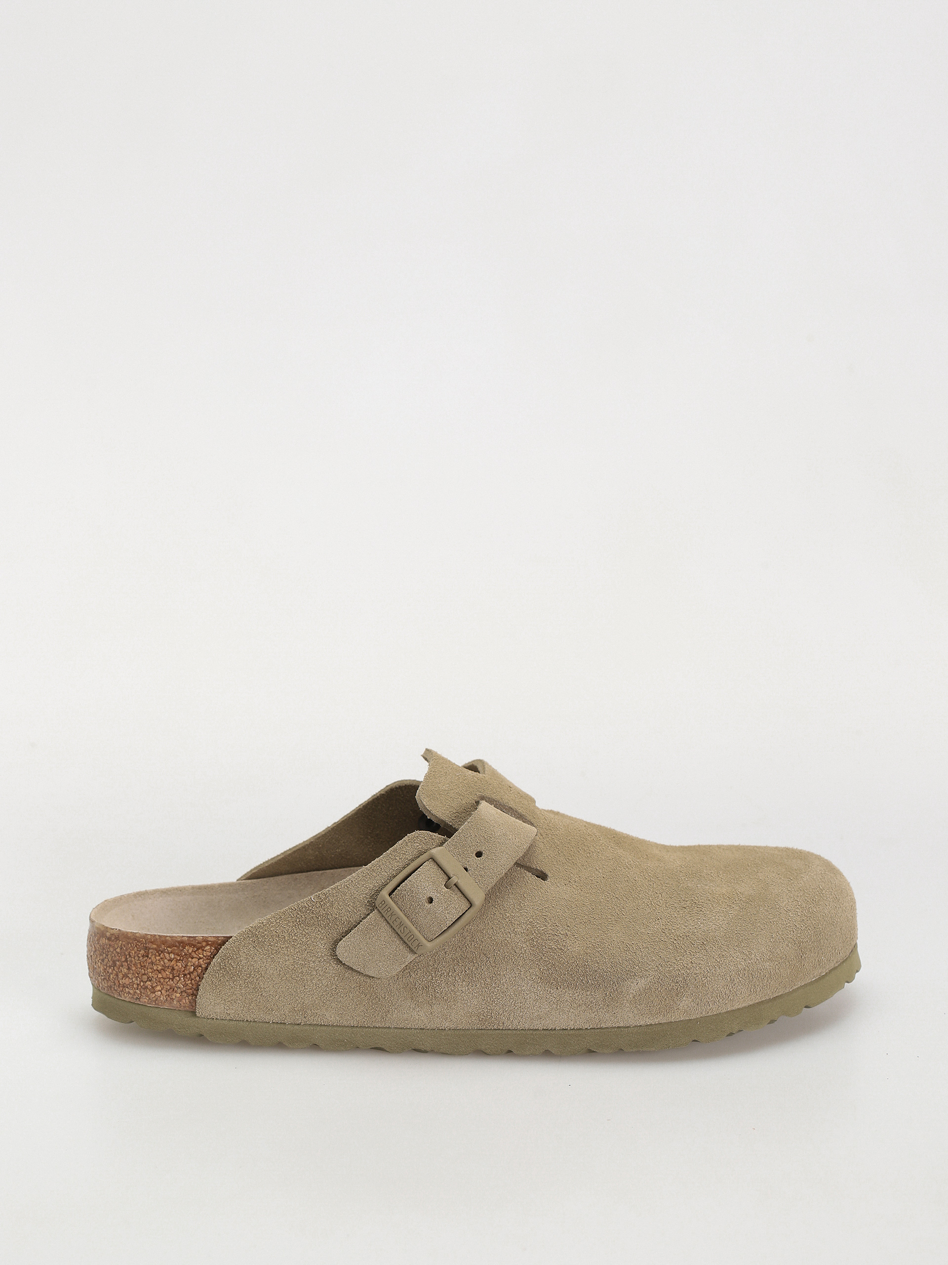 Šľapky Birkenstock Boston Suede Leather Regular (faded khaki)