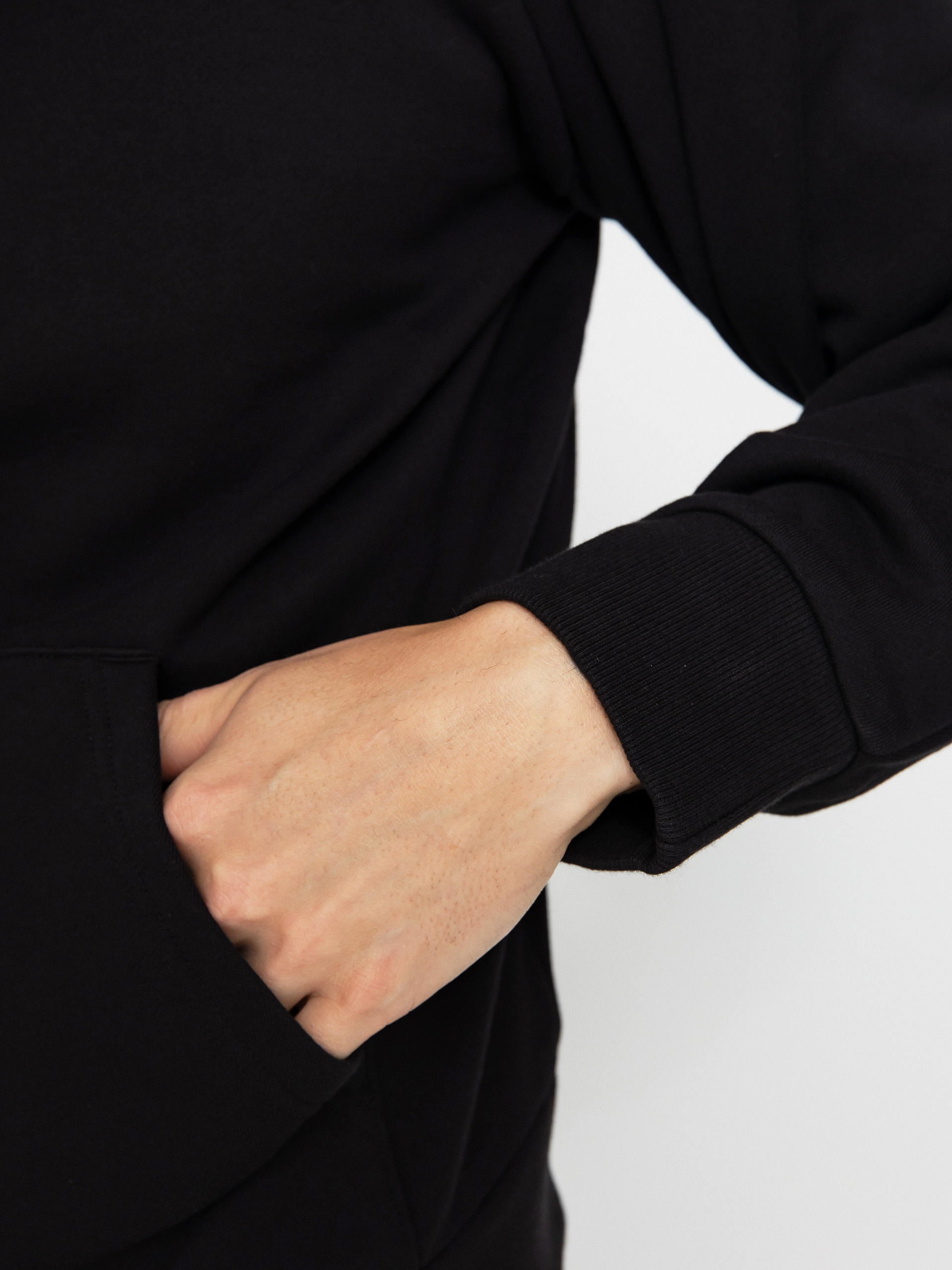 Mikina s kapucňou Carhartt WIP Script Embroidery HD (black/white)