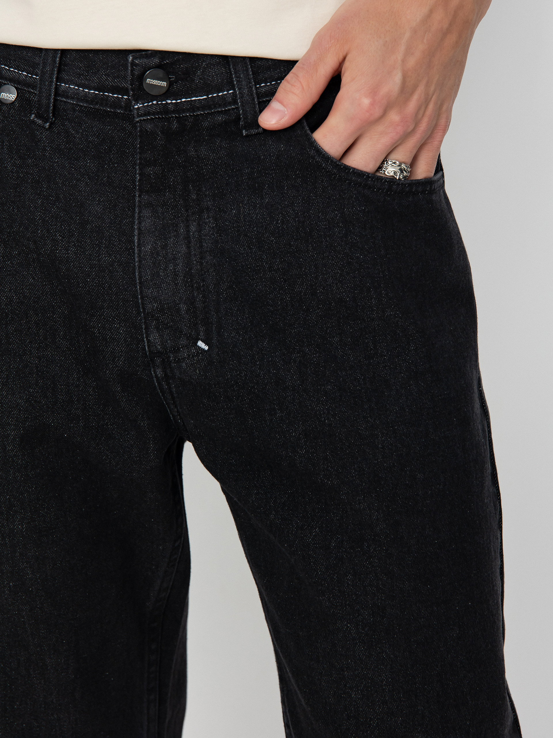 Nohavice MassDnm Jeans Box (black washed)
