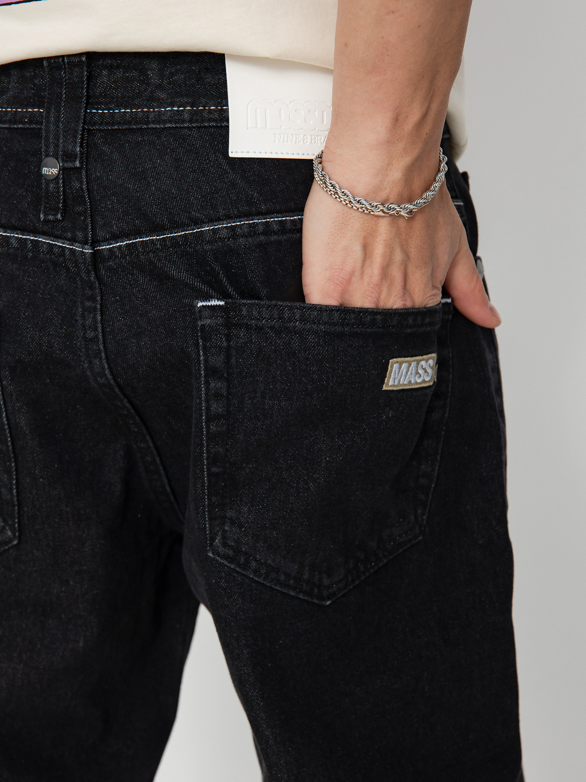 Nohavice MassDnm Jeans Box (black washed)