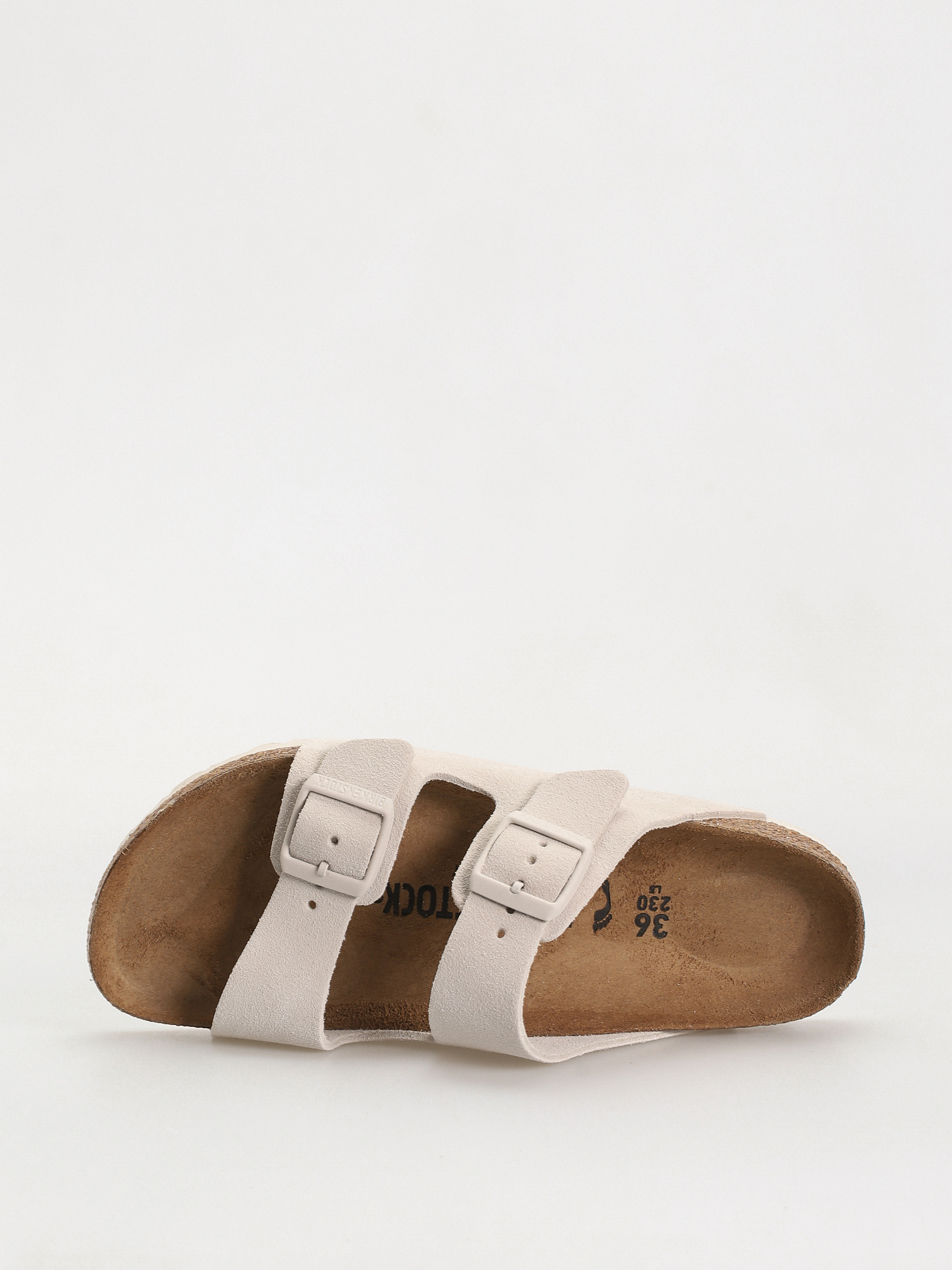 Šľapky Birkenstock Arizona Suede Leather Narrow Wmn (antique white)