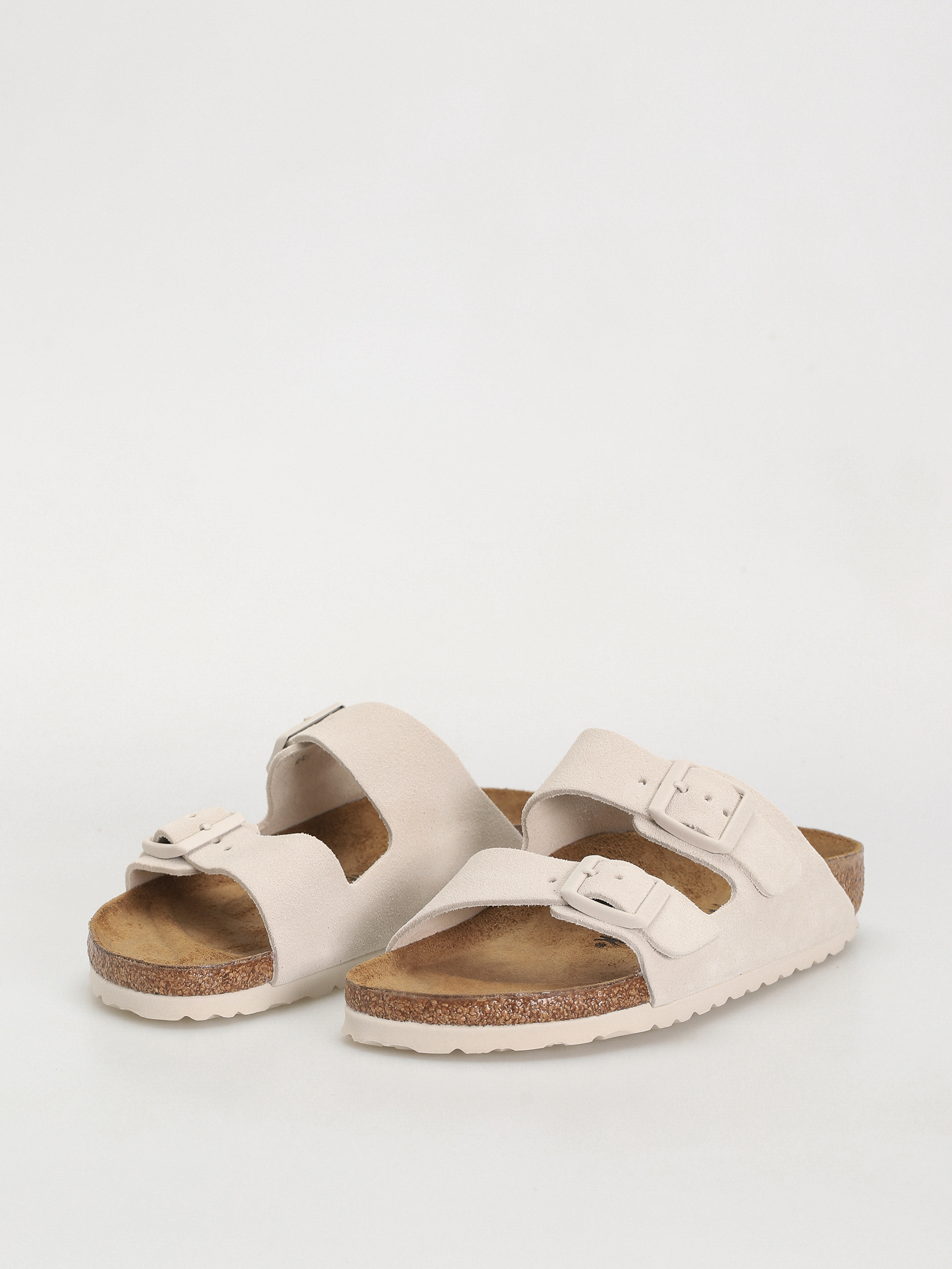 Šľapky Birkenstock Arizona Suede Leather Narrow Wmn (antique white)
