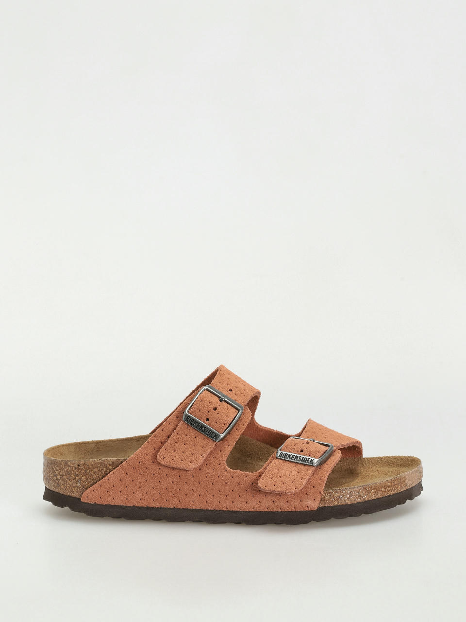 Šľapky Birkenstock Arizona Suede Embossed Narrow Wmn (emboss dots burnt orange)