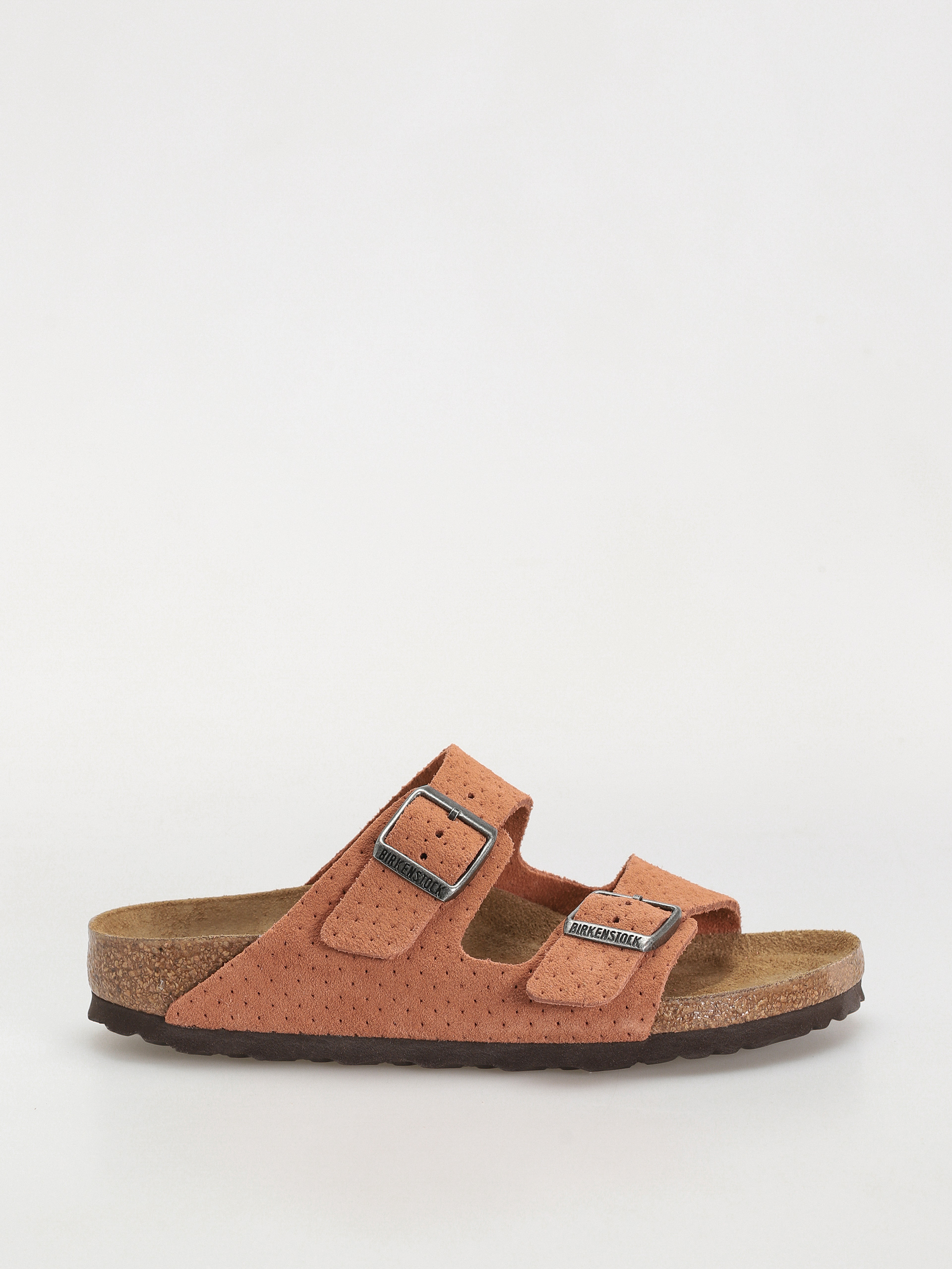 u0160u013eapky Birkenstock Arizona Suede Embossed Narrow Wmn (emboss dots burnt orange)
