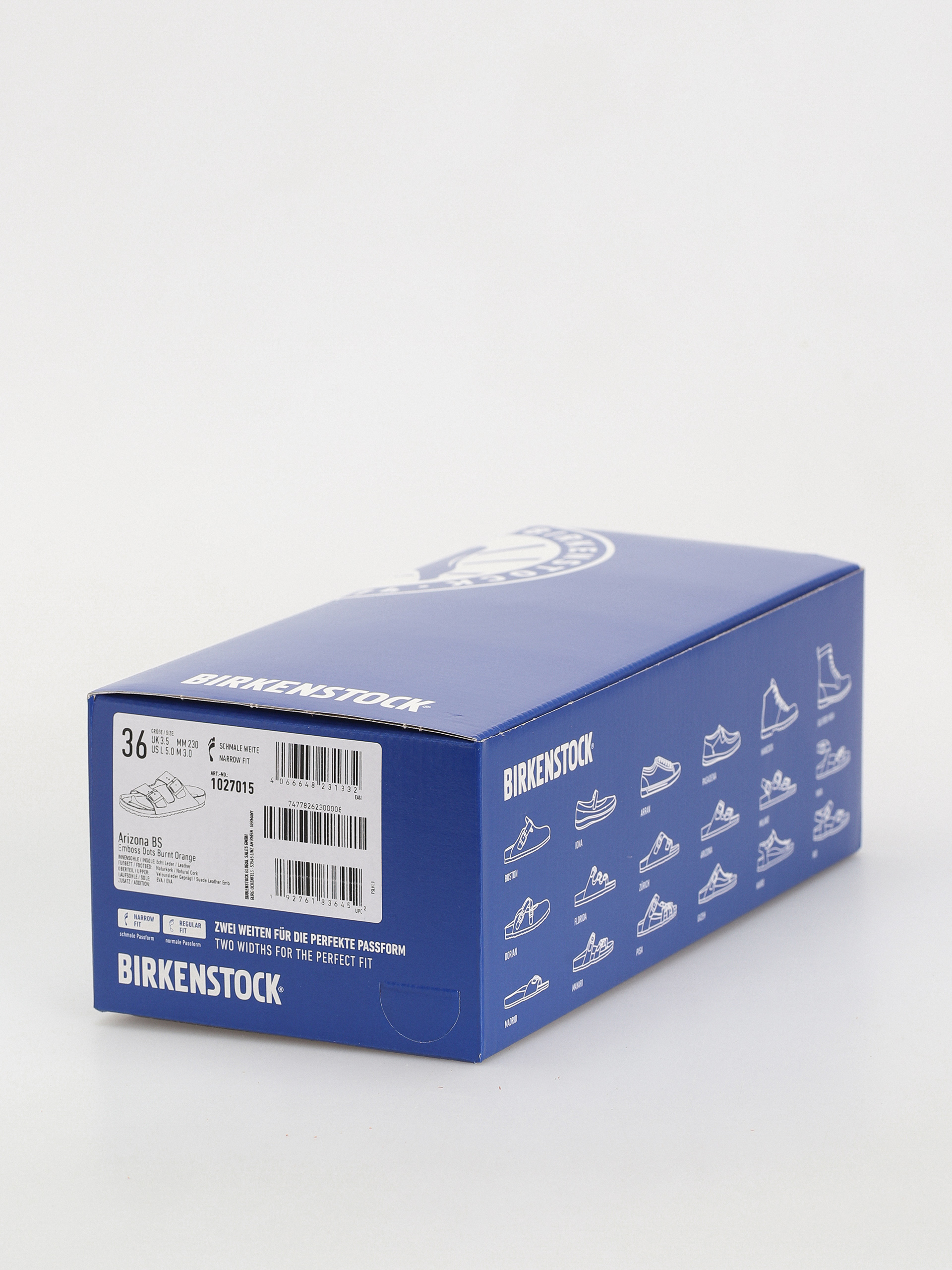 Šľapky Birkenstock Arizona Suede Embossed Narrow Wmn (emboss dots burnt orange)