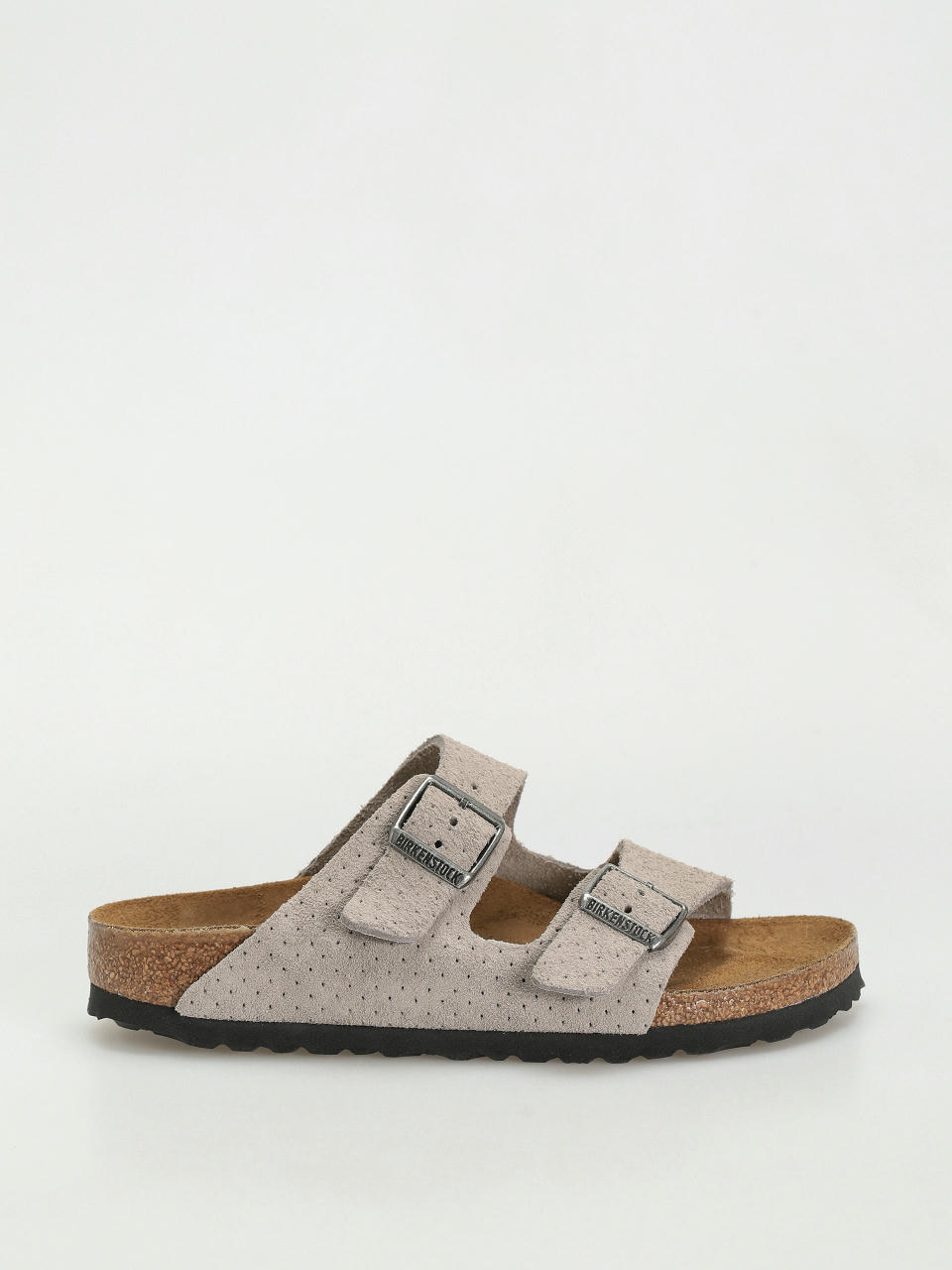 Šľapky Birkenstock Arizona Suede Embossed Narrow Wmn (emboss dots stone coin)