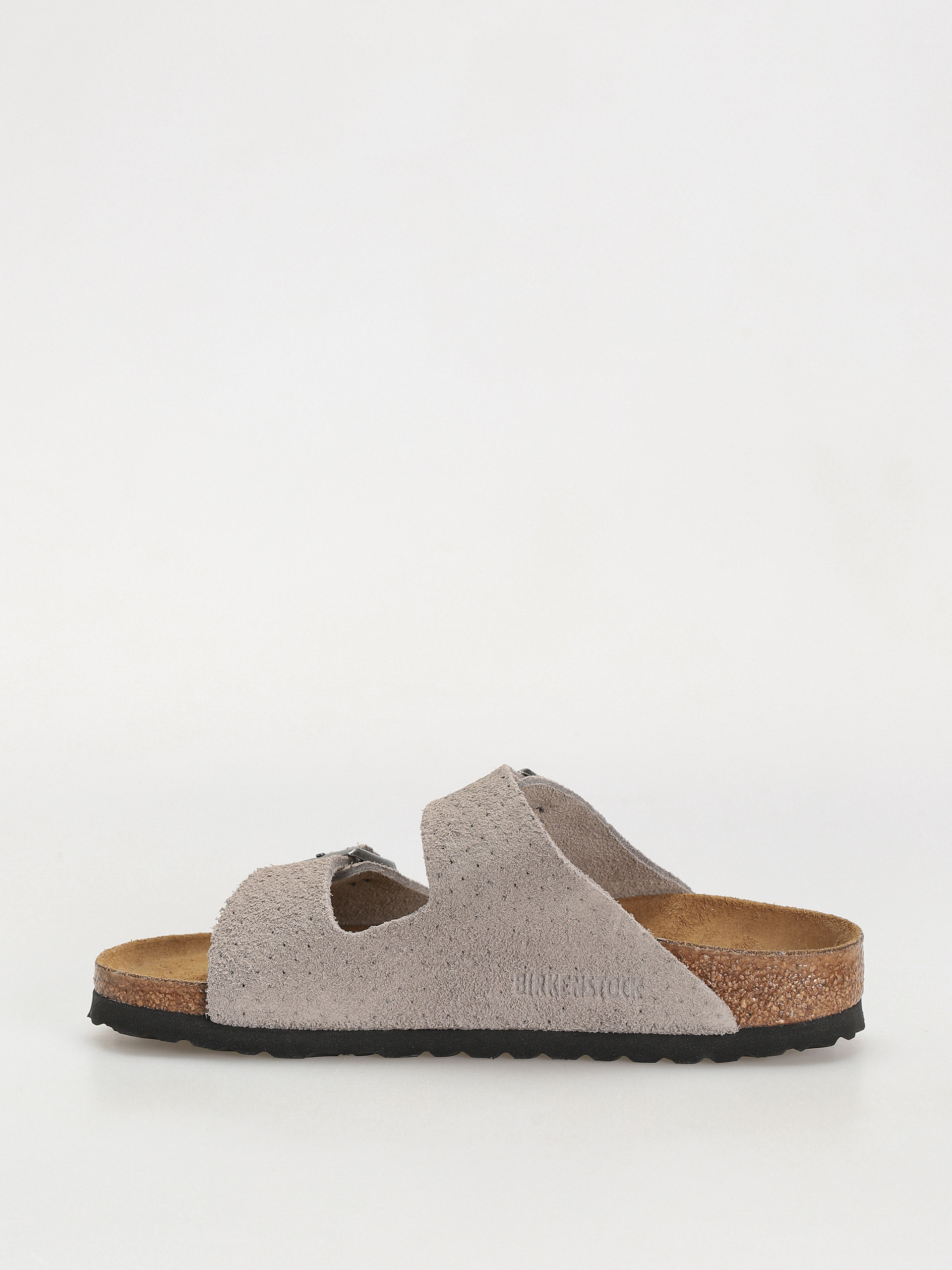 Šľapky Birkenstock Arizona Suede Embossed Narrow Wmn (emboss dots stone coin)