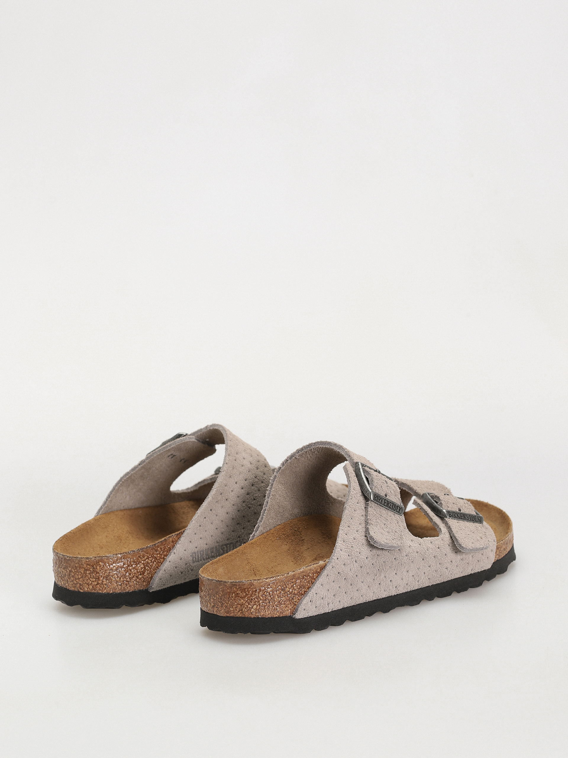 Šľapky Birkenstock Arizona Suede Embossed Narrow Wmn (emboss dots stone coin)