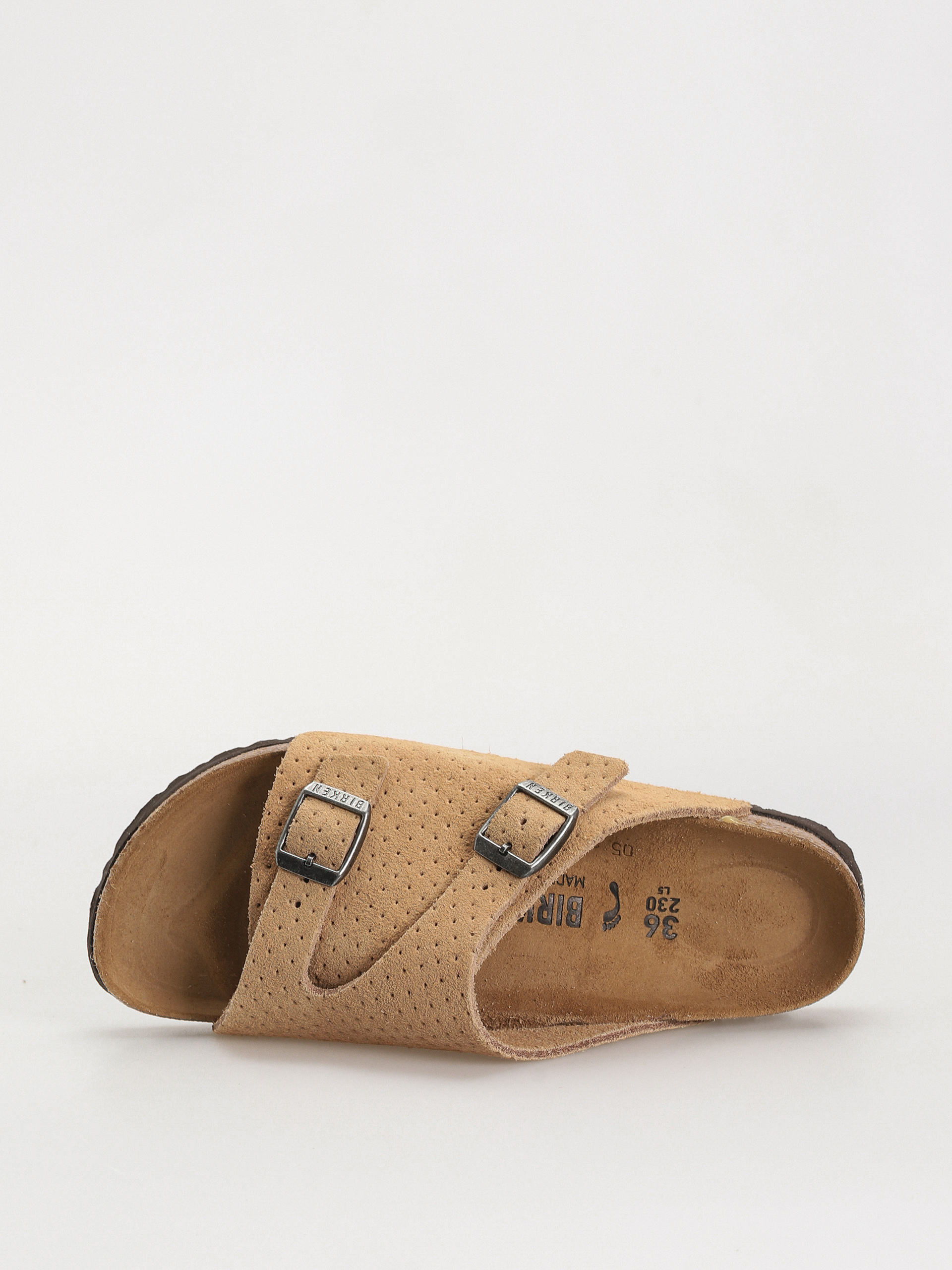 Šľapky Birkenstock Zurich Suede Embossed Narrow Wmn (emboss dots new beige)