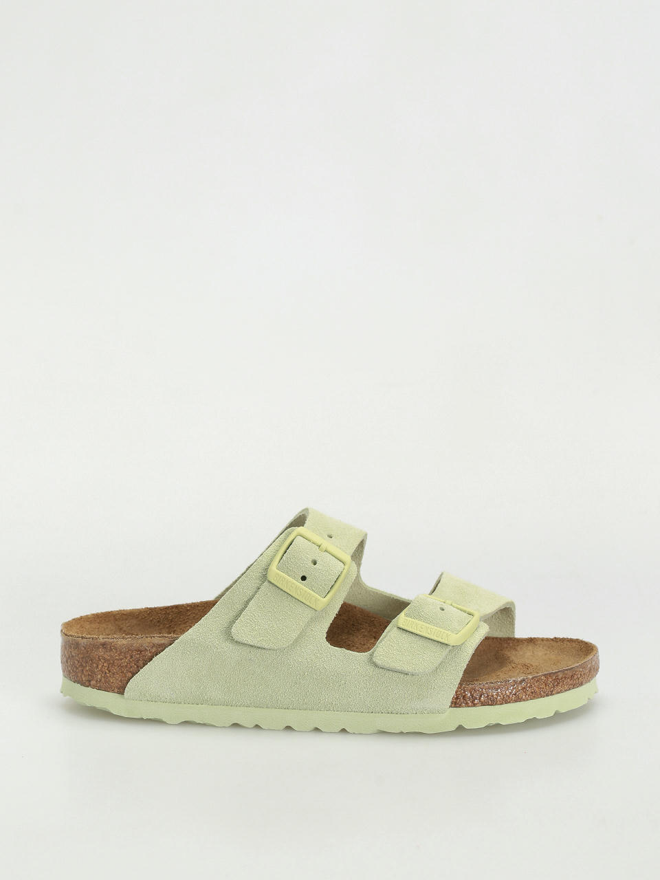 Šľapky Birkenstock Arizona Suede Leather Narrow Wmn (faded lime)